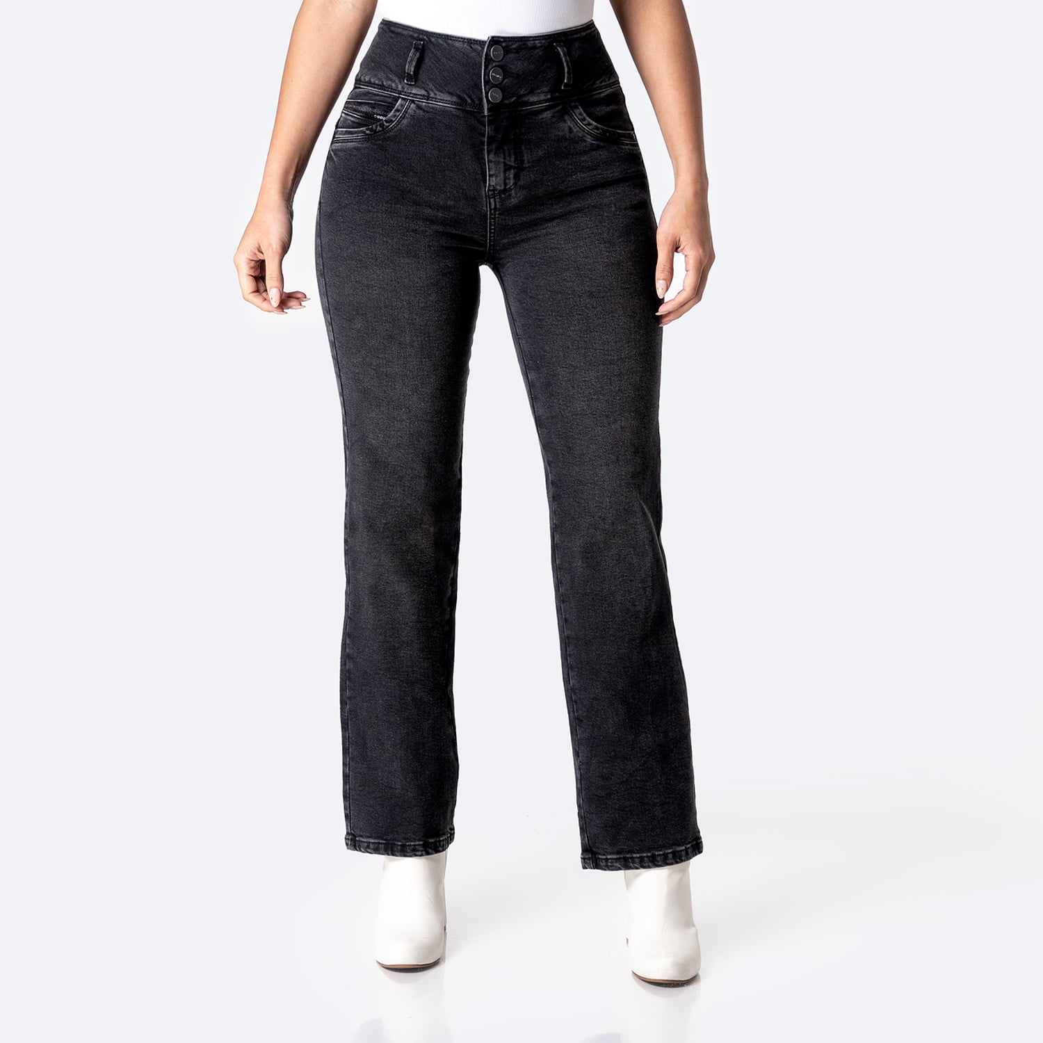PANTALÓN JEAN DENIM STRETCH MUJER PIONIER SHETHY - 1