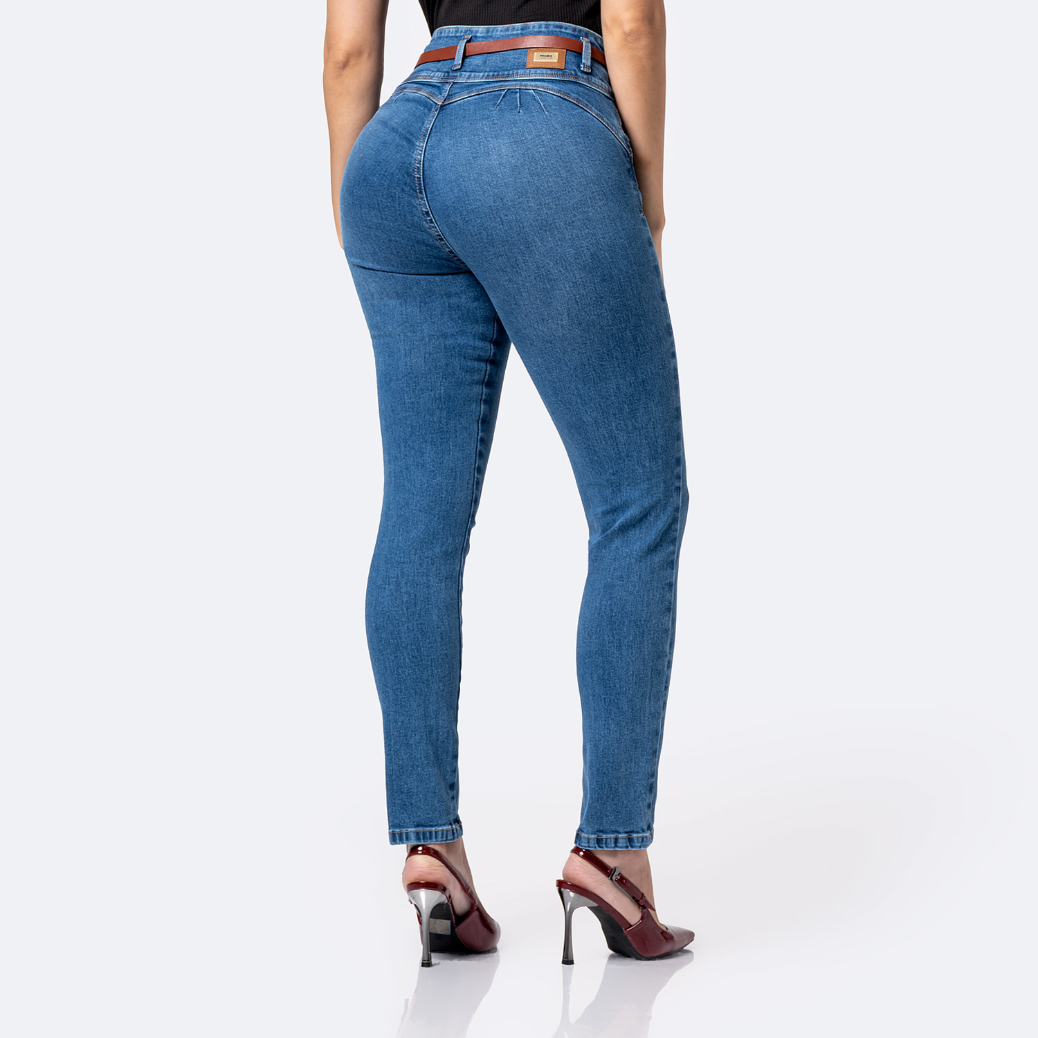 PANTALÓN JEAN SEMIPITILLO DENIM STRETCH MUJER PIONIER CELINNDA - 2