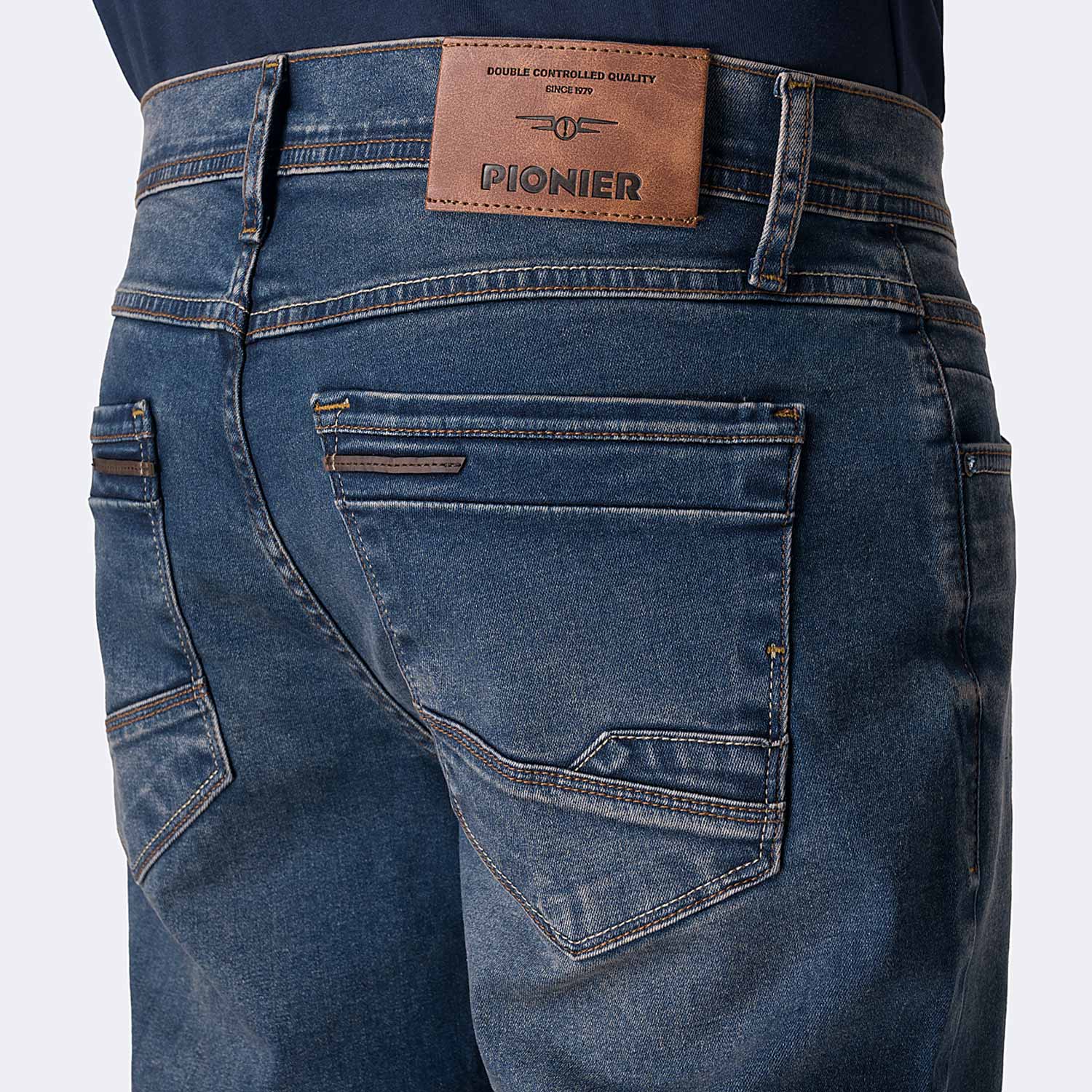 PANTALÓN JEAN SEMIPITILLO DENIM STRETCH HOMBRE PIONIER FRAHNK - 4