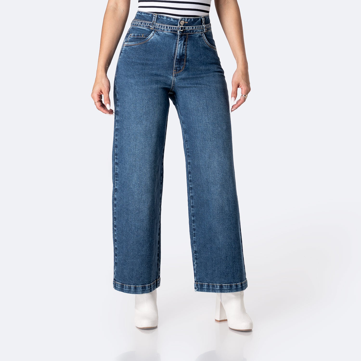 PANTALÓN JEAN DENIM STRETCH MUJER PIONIER MARILENNA - 1