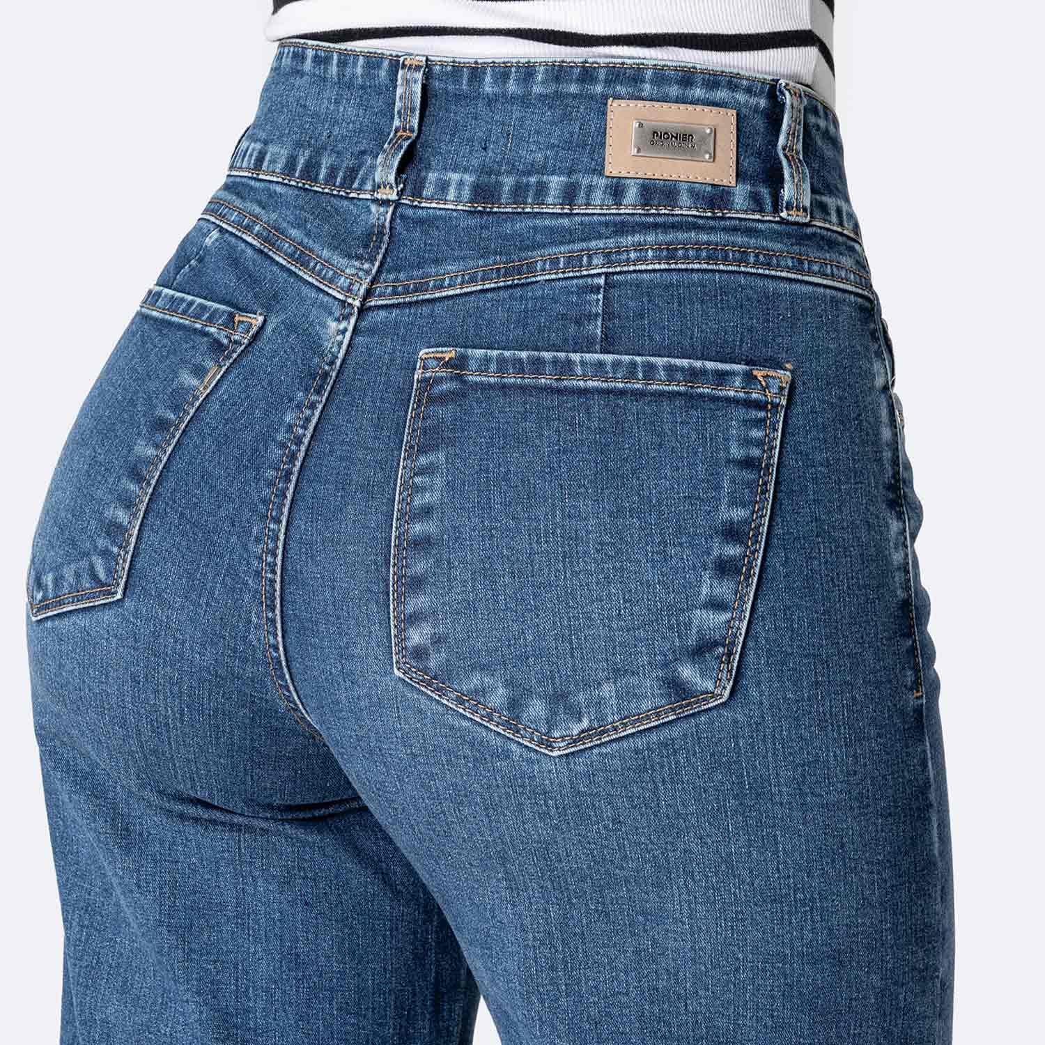 PANTALÓN JEAN DENIM STRETCH MUJER PIONIER MARILENNA - 3
