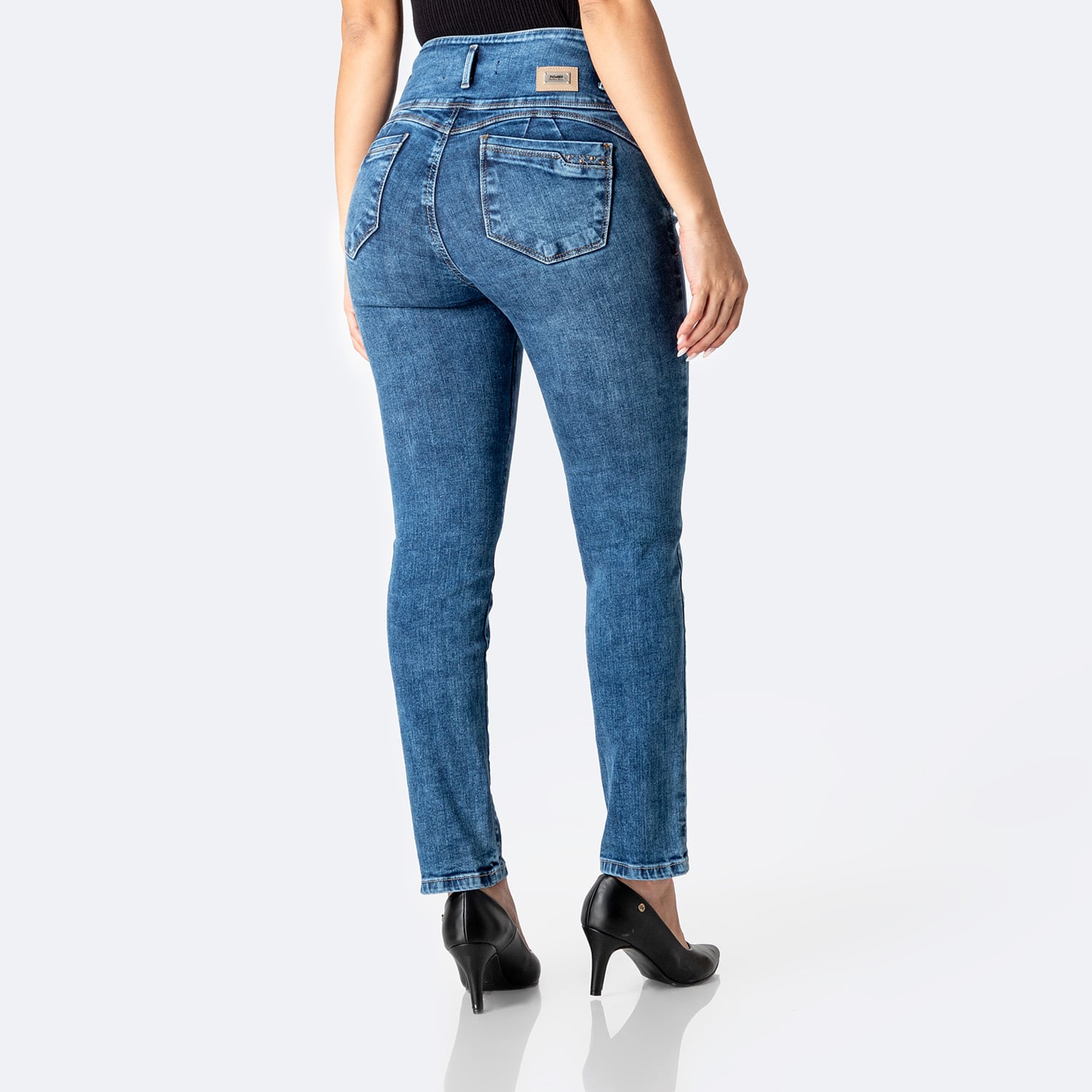 PANTALÓN JEAN SEMIPITILLO DENIM STRETCH MUJER PIONIER DEFNNA - 2