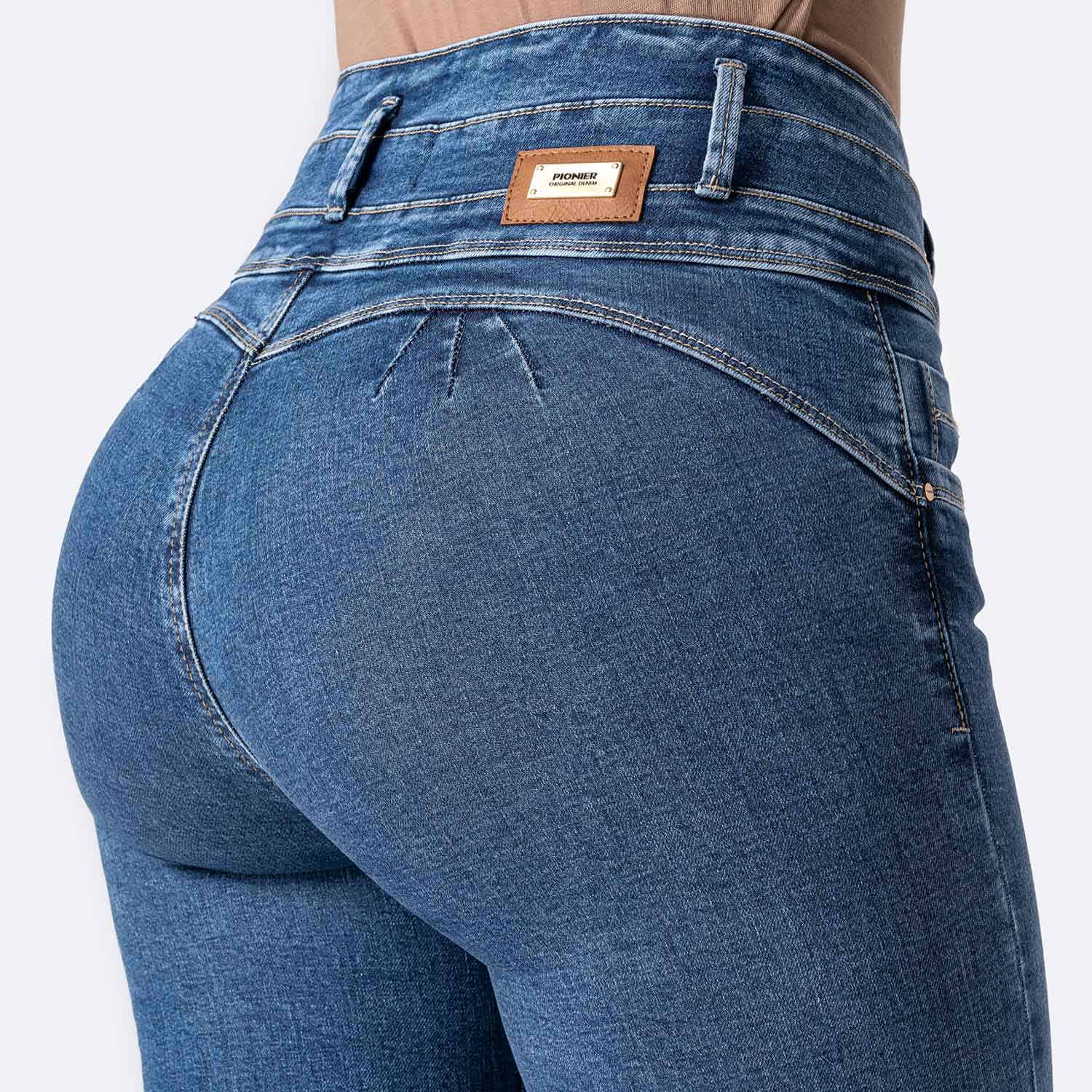 PANTALÓN JEAN DENIM STRETCH MUJER PIONIER AINNA - 4
