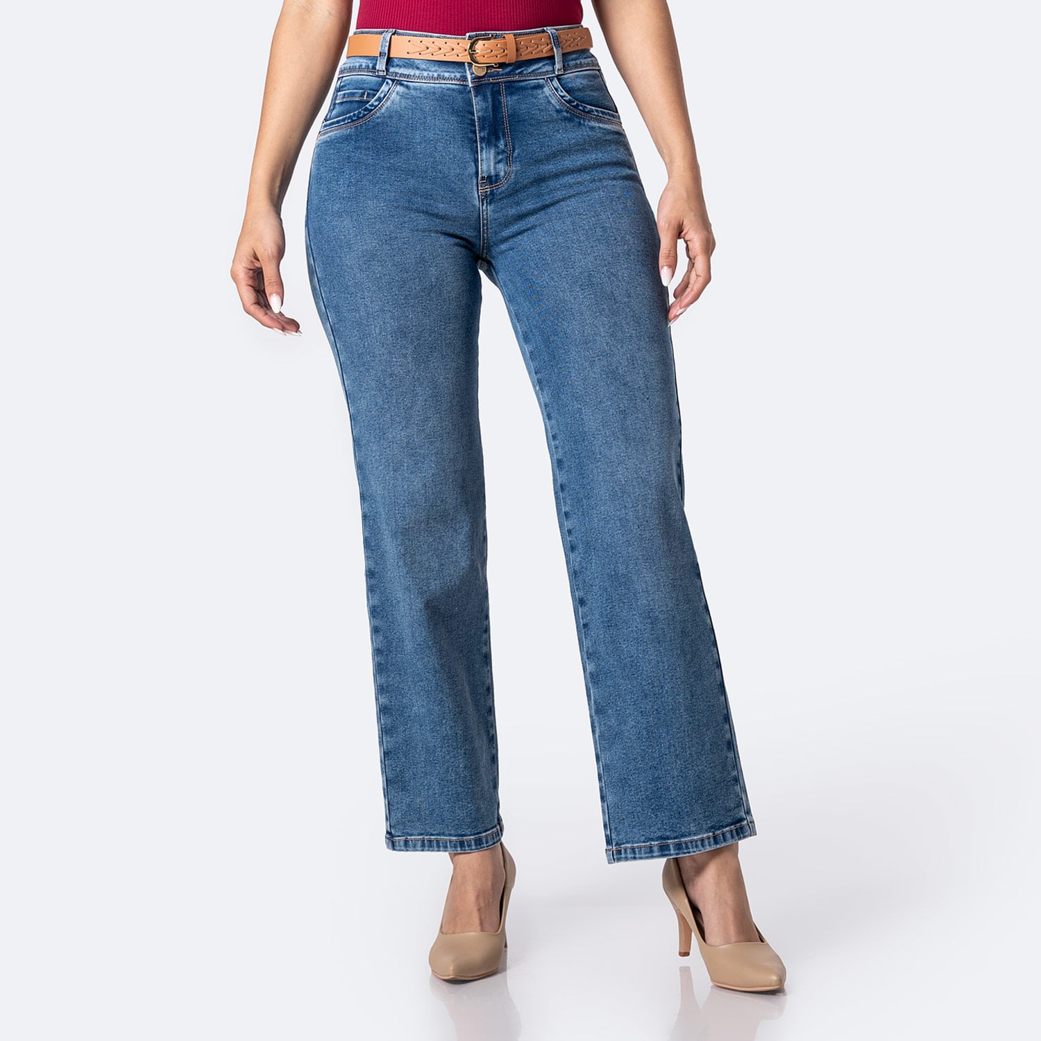 PANTALÓN JEAN DENIM STRETCH MUJER PIONIER DRIHANA - 1