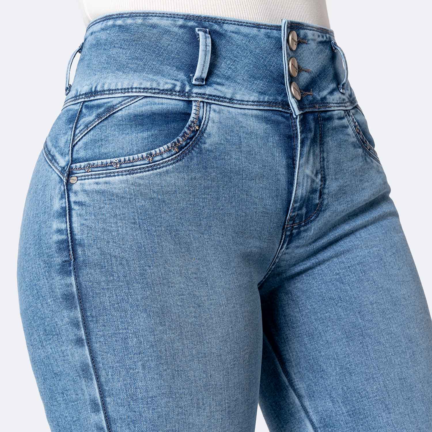 PANTALÓN JEAN DENIM STRETCH MUJER PIONIER SIGI - 3