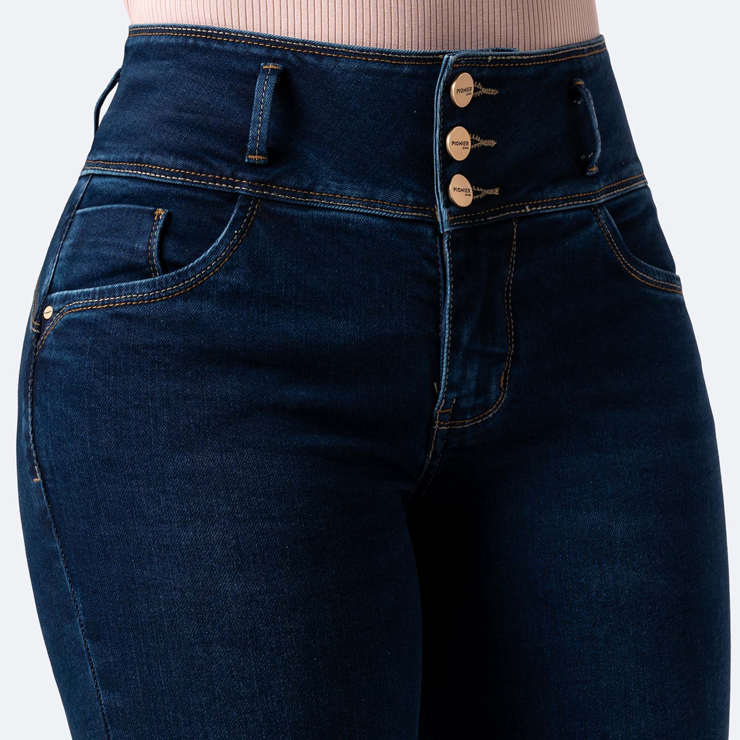 PANTALÓN JEAN DENIM STRETCH MUJER PIONIER ZUSANA - 3