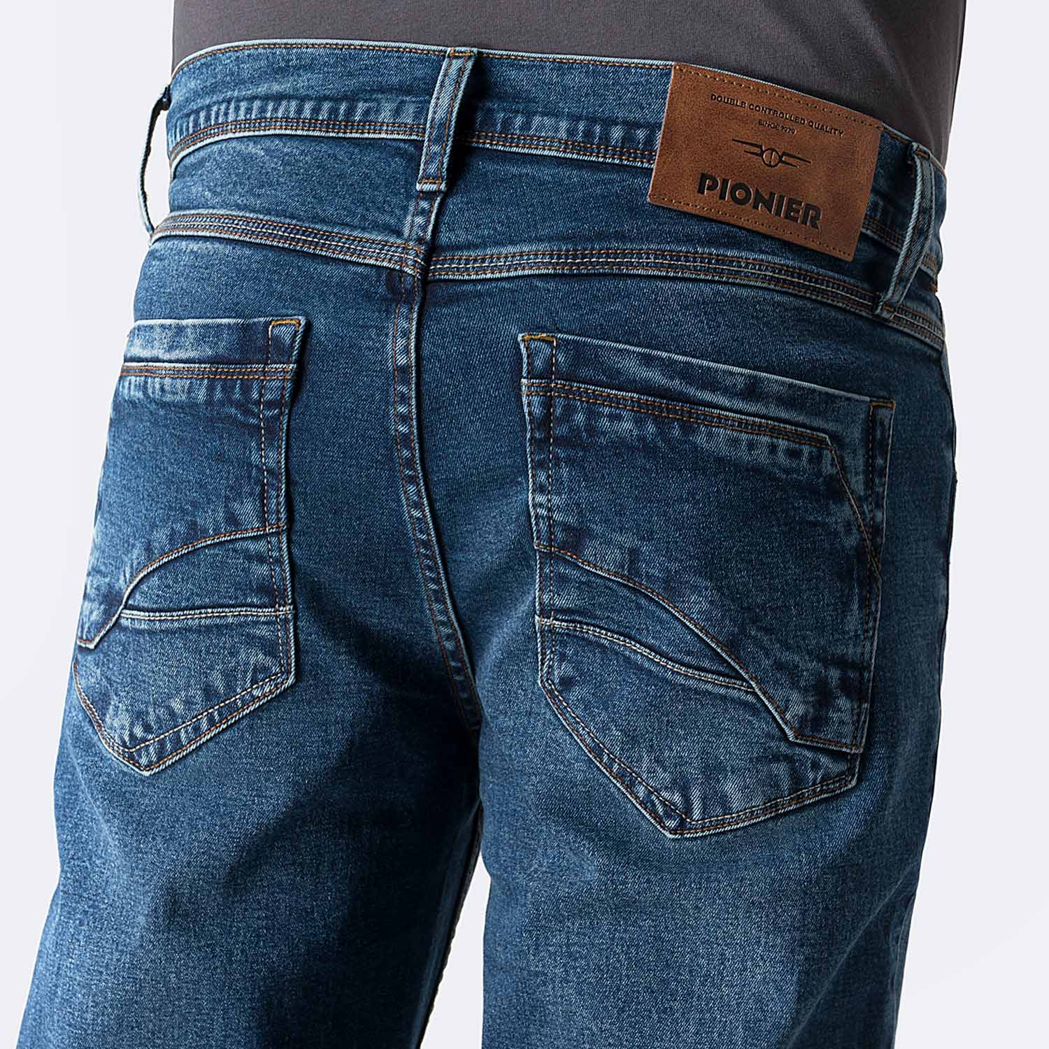 PANTALÓN JEAN SEMIPITILLO DENIM STRETCH HOMBRE PIONIER JASAHN - 4