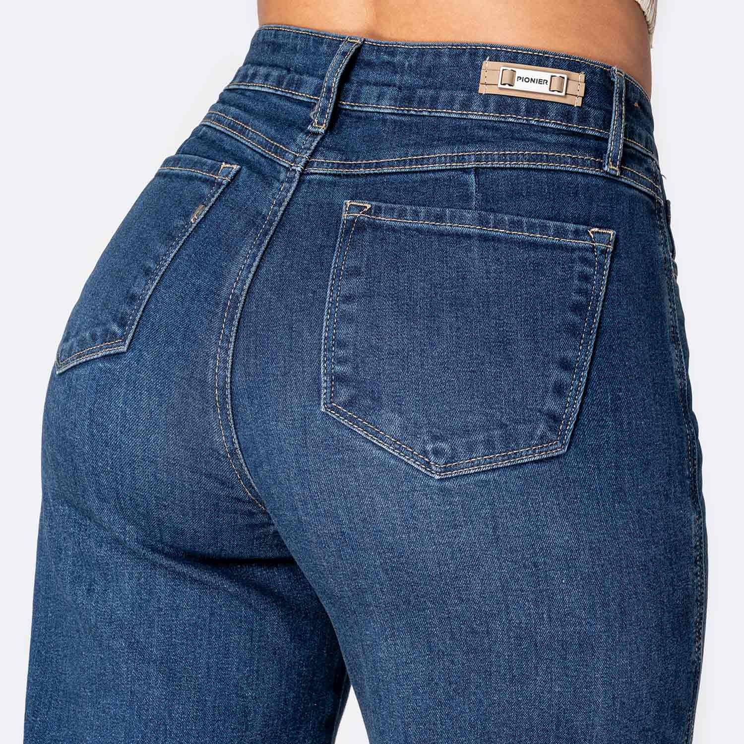 PANTALÓN JEAN DENIM STRETCH MUJER PIONIER LUJANI - 4