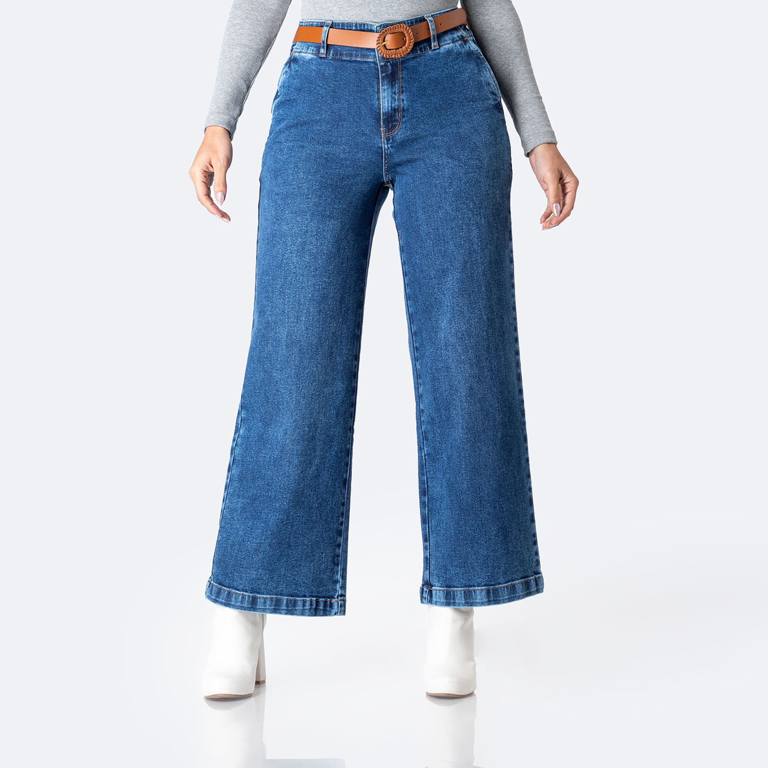 PANTALÓN JEAN DENIM STRETCH MUJER PIONIER CARINDA - 1