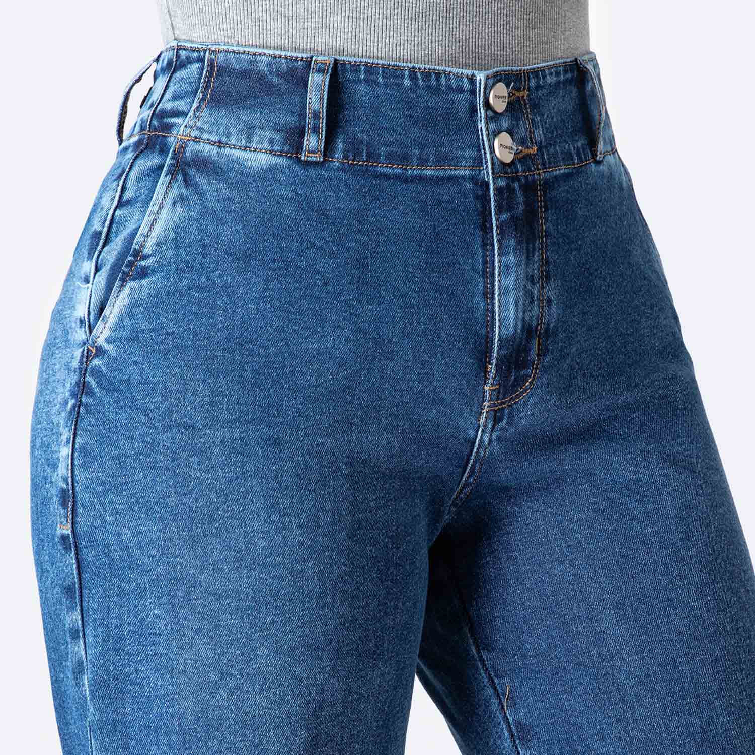 PANTALÓN JEAN DENIM STRETCH MUJER PIONIER CARINDA - 3