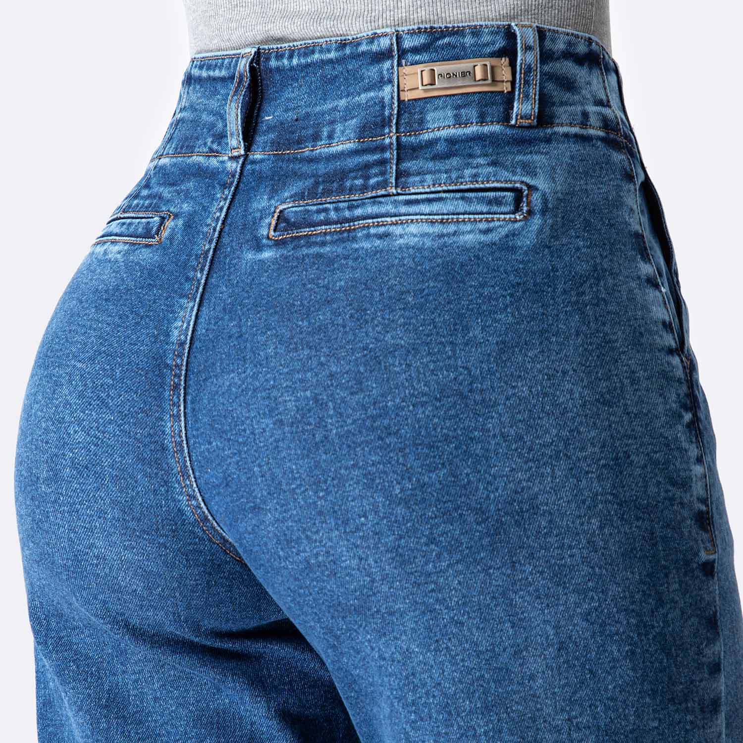 PANTALÓN JEAN DENIM STRETCH MUJER PIONIER CARINDA - 4