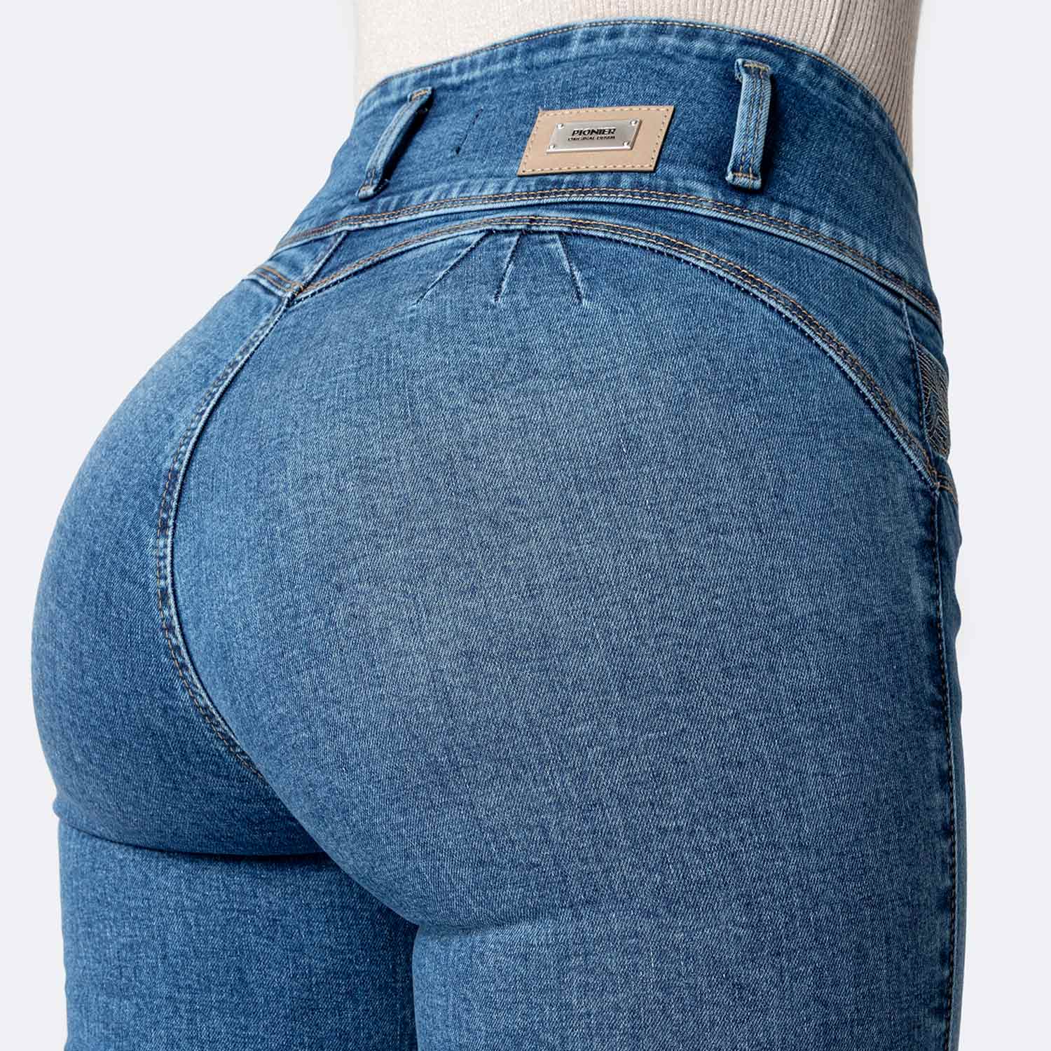 PANTALÓN JEAN PITILLO DENIM STRETCH MUJER PIONIER KIANAH - 4