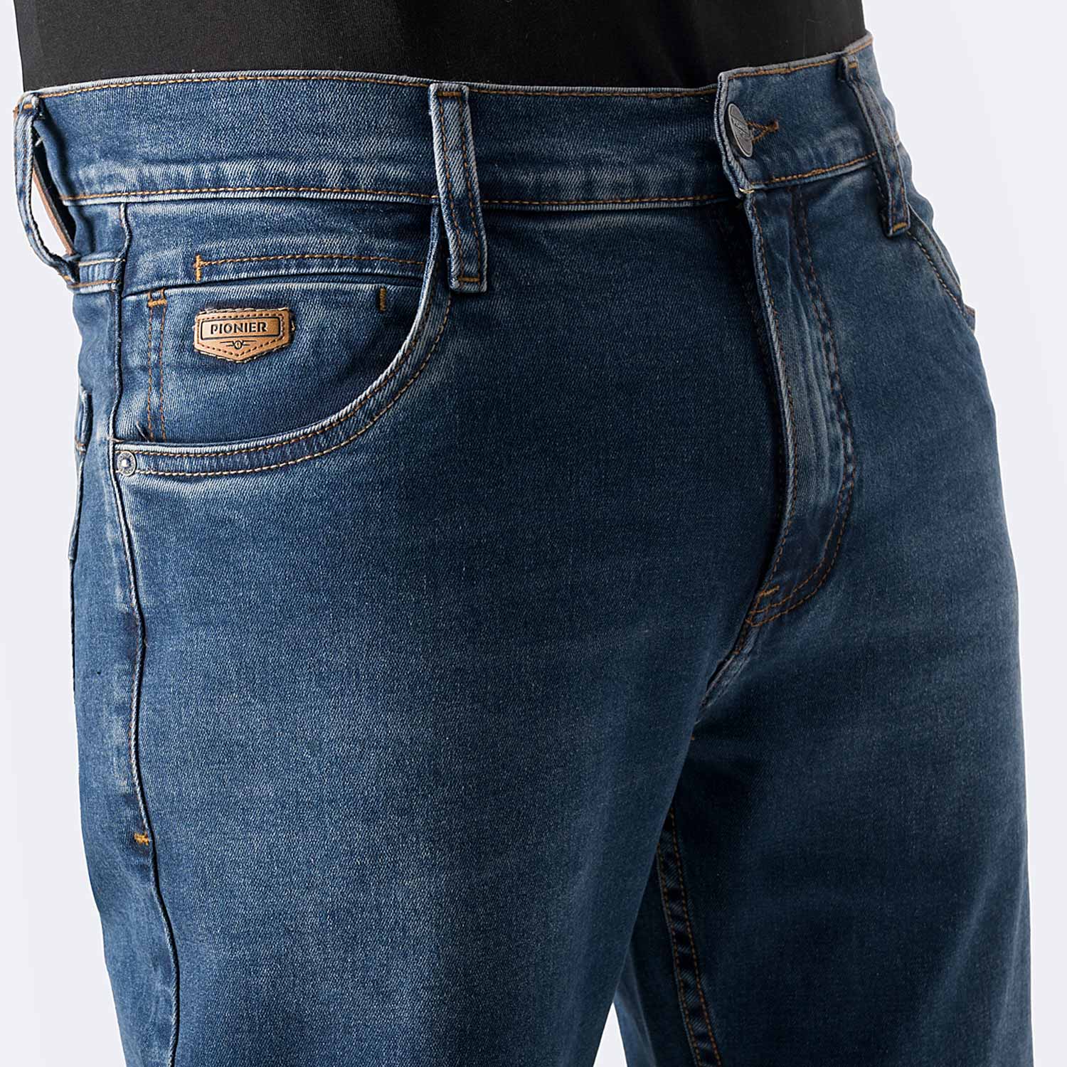 PANTALÓN JEAN SEMIPITILLO DENIM STRETCH HOMBRE PIONIER SAIK - 3