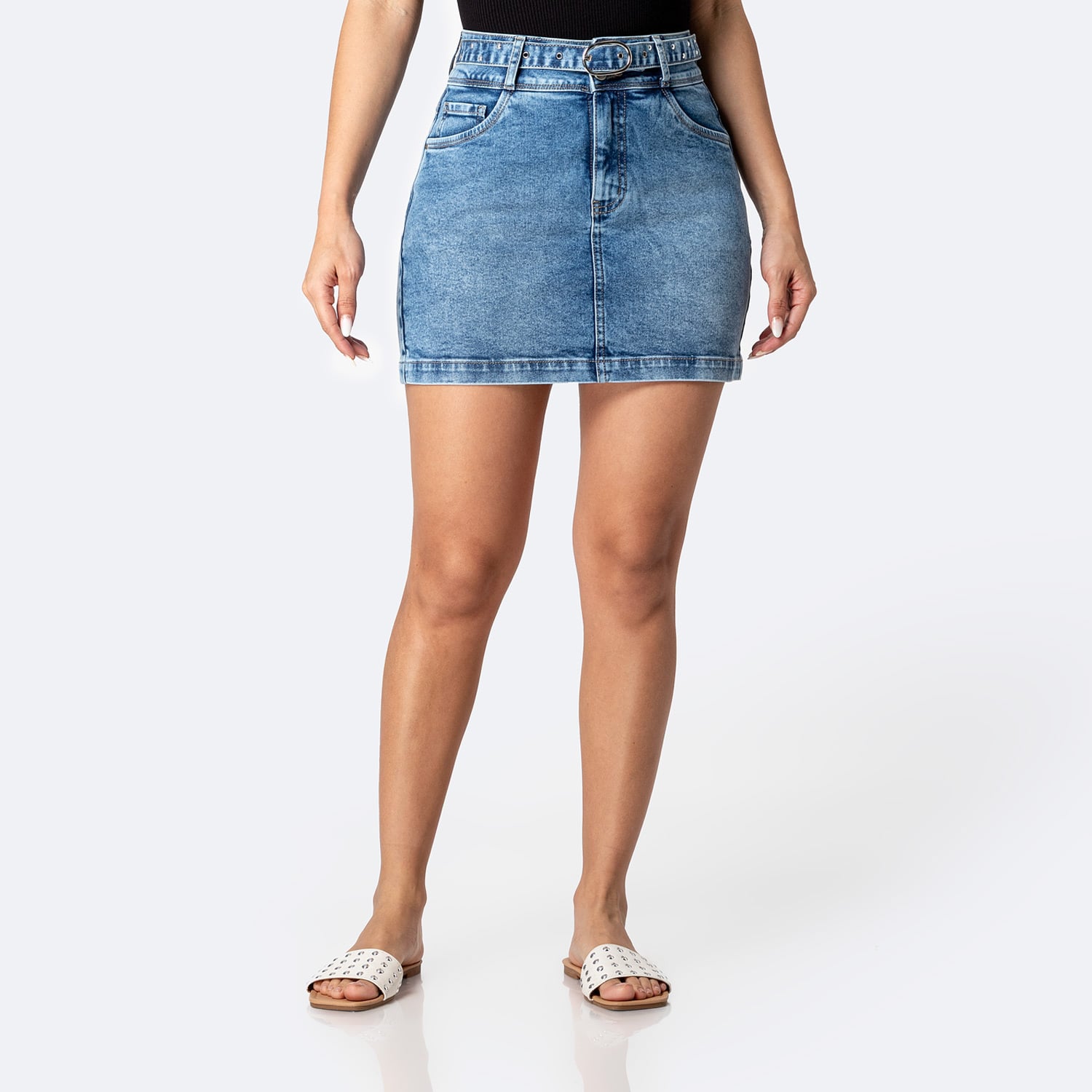 FALDA DENIM STRETCH MUJER PIONIER KAORHI - 1