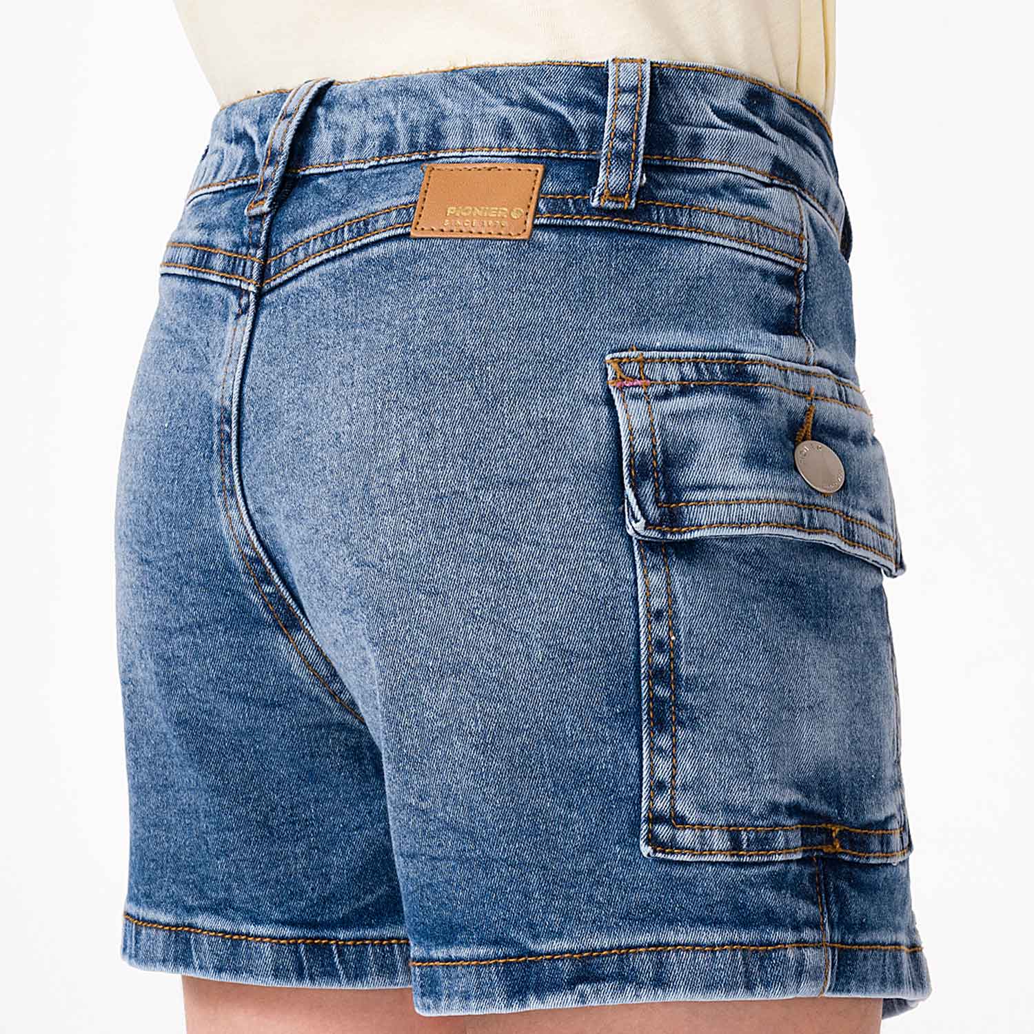MINI SHORT DENIM STRETCH NIÑA PIONIER ZINTHIA - 4