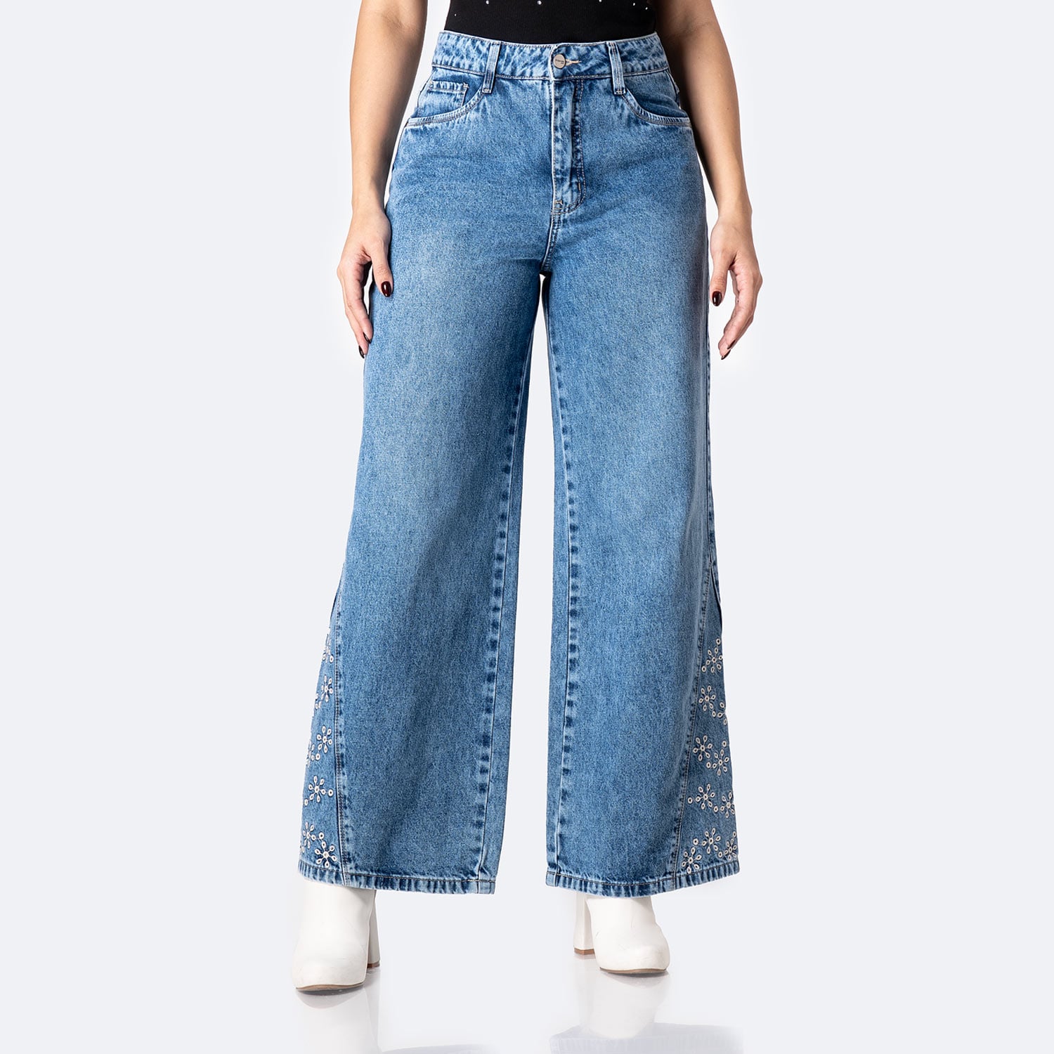 PANTALÓN JEAN DENIM MUJER PIONIER AMMARA - 1