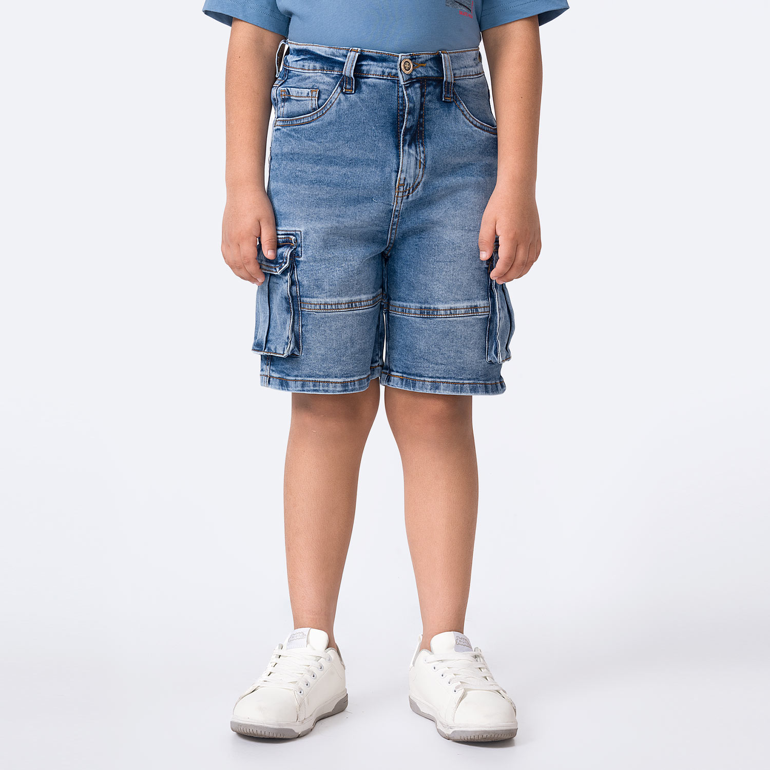 SHORT BERMUDA DENIM STRETCH NIÑO PIONIER FELIPEH - 1
