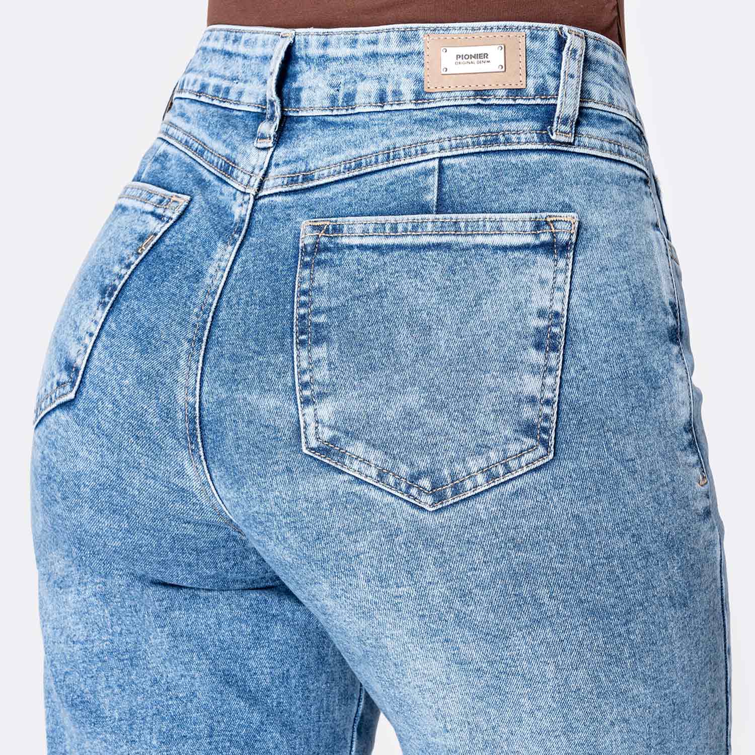 PANTALÓN JEAN DENIM STRETCH MUJER PIONIER ZIANAH - 4