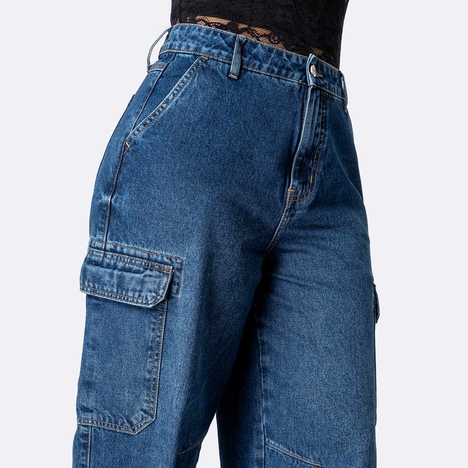 PANTALÓN JEAN DENIM MUJER PIONIER MAHELIS - 3