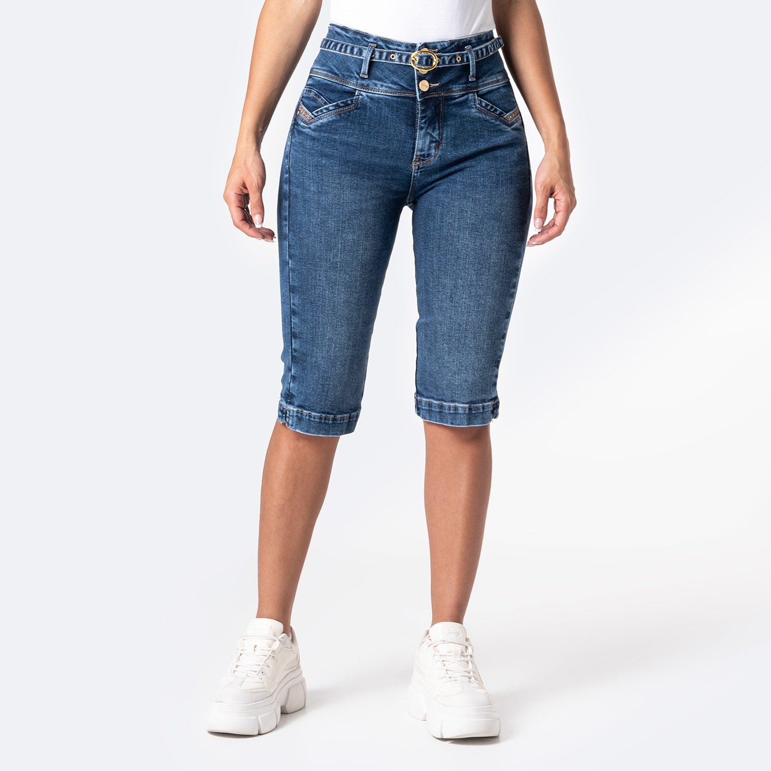 SHORT CROPPED DENIM STRETCH MUJER PIONIER LIAMI - 1