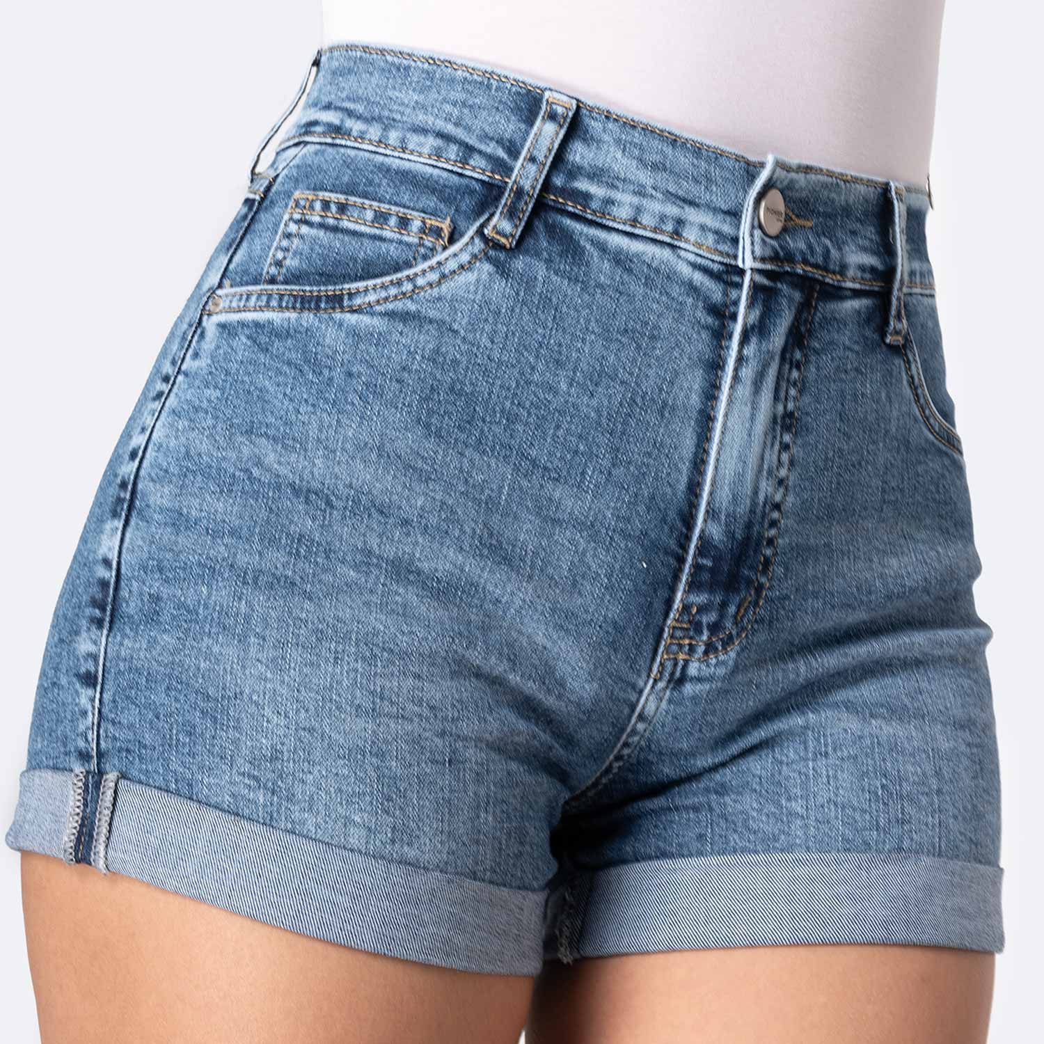 SHORT DENIM STRETCH MUJER PIONIER ARASELY - 3