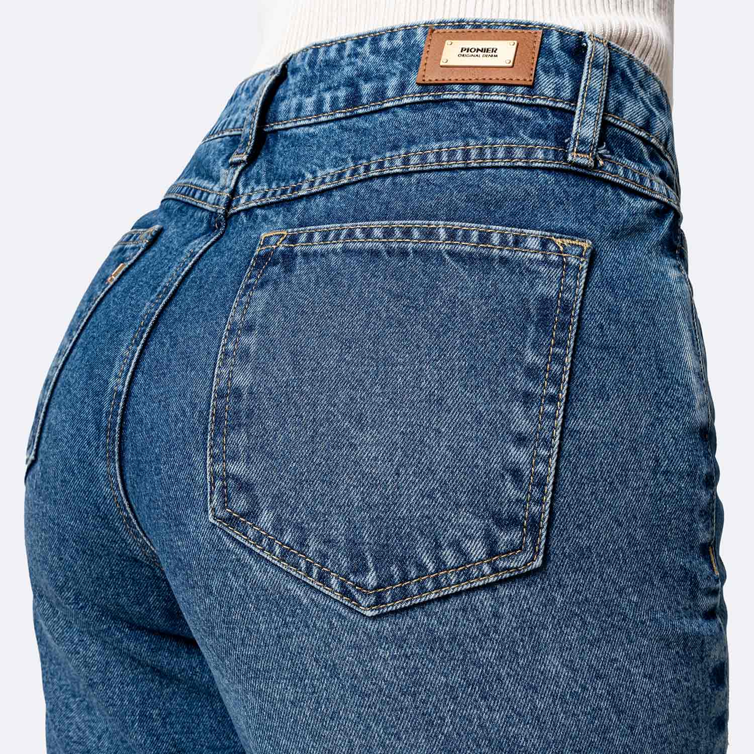 SHORT BERMUDA DENIM STRETCH MUJER PIONIER GREZIE - 4