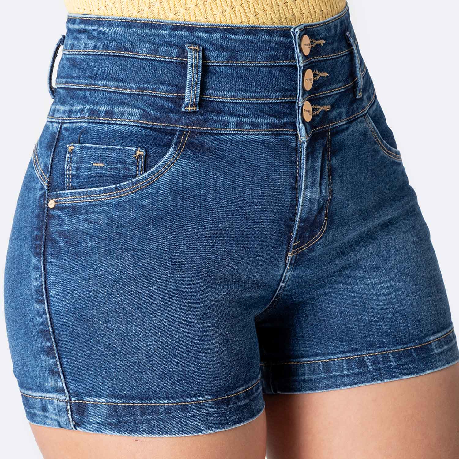 SHORT DENIM STRETCH MUJER PIONIER NISHA - 3