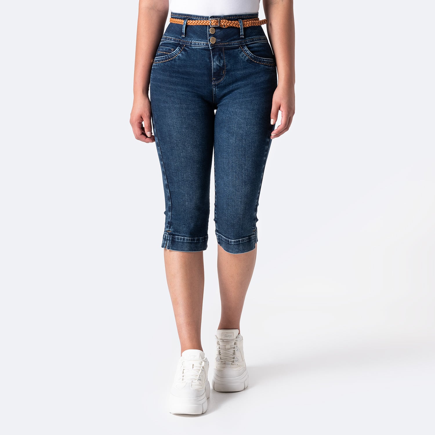 SHORT CROPPED DENIM STRETCH MUJER PIONIER ARILIN - 1
