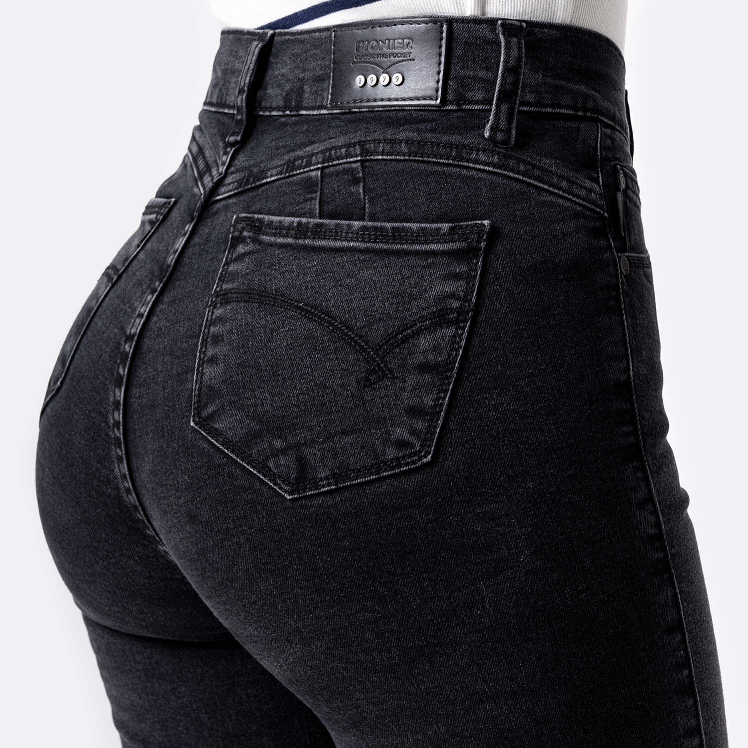 PANTALÓN JEAN DENIM STRETCH MUJER PIONIER DIANA - 4