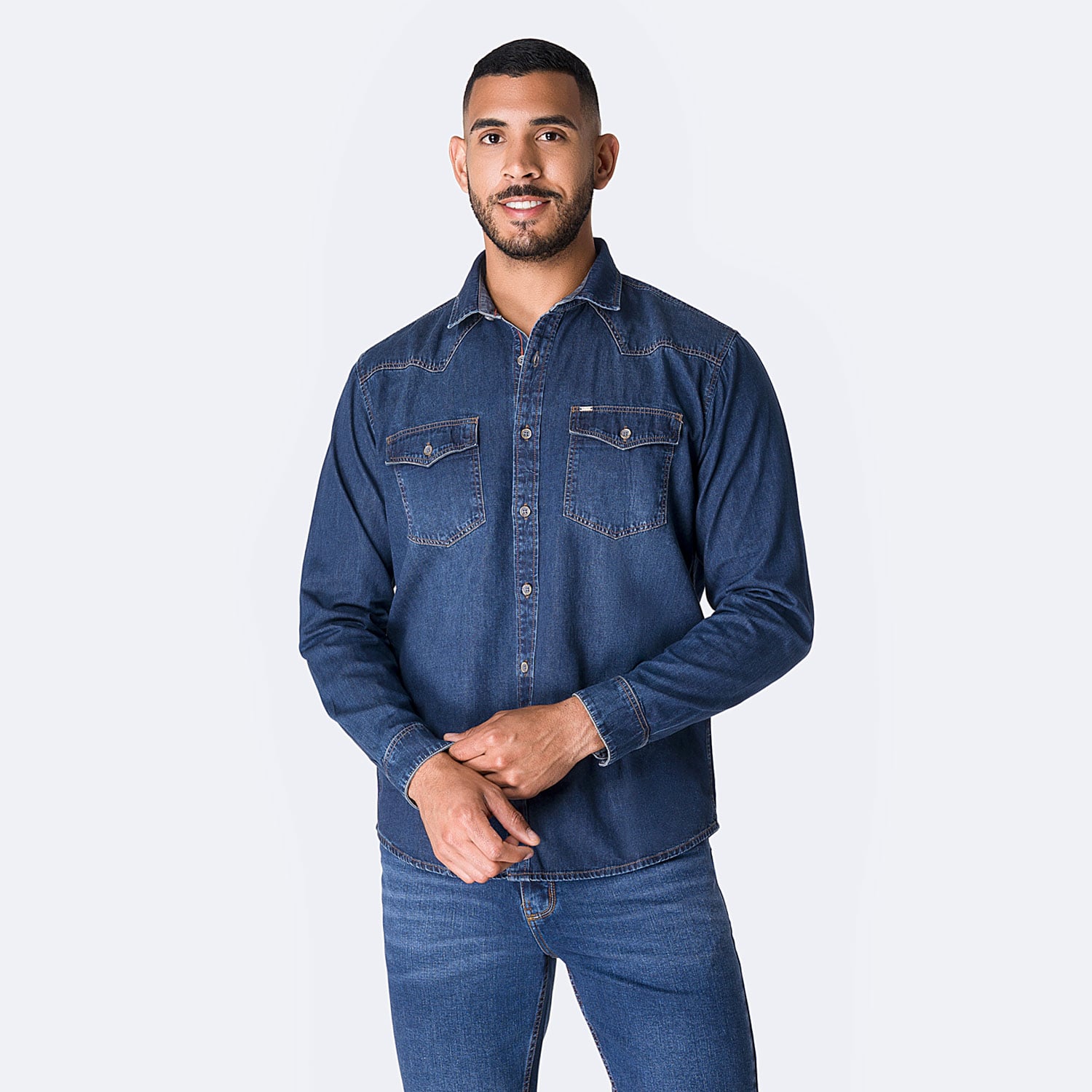 CAMISA DENIM HOMBRE PIONIER JUANKAH - 1