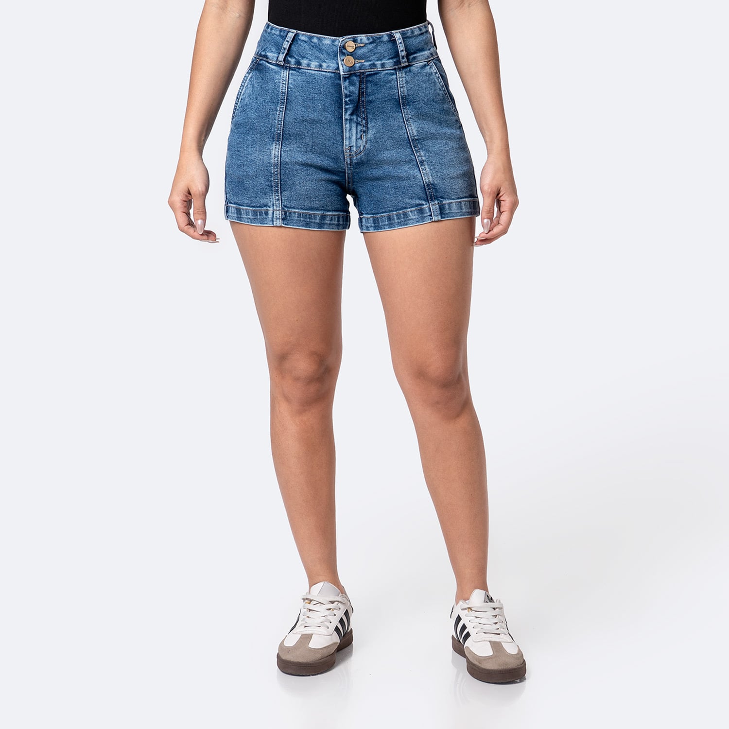 SHORT DENIM STRETCH MUJER PIONIER ZERYL - 1