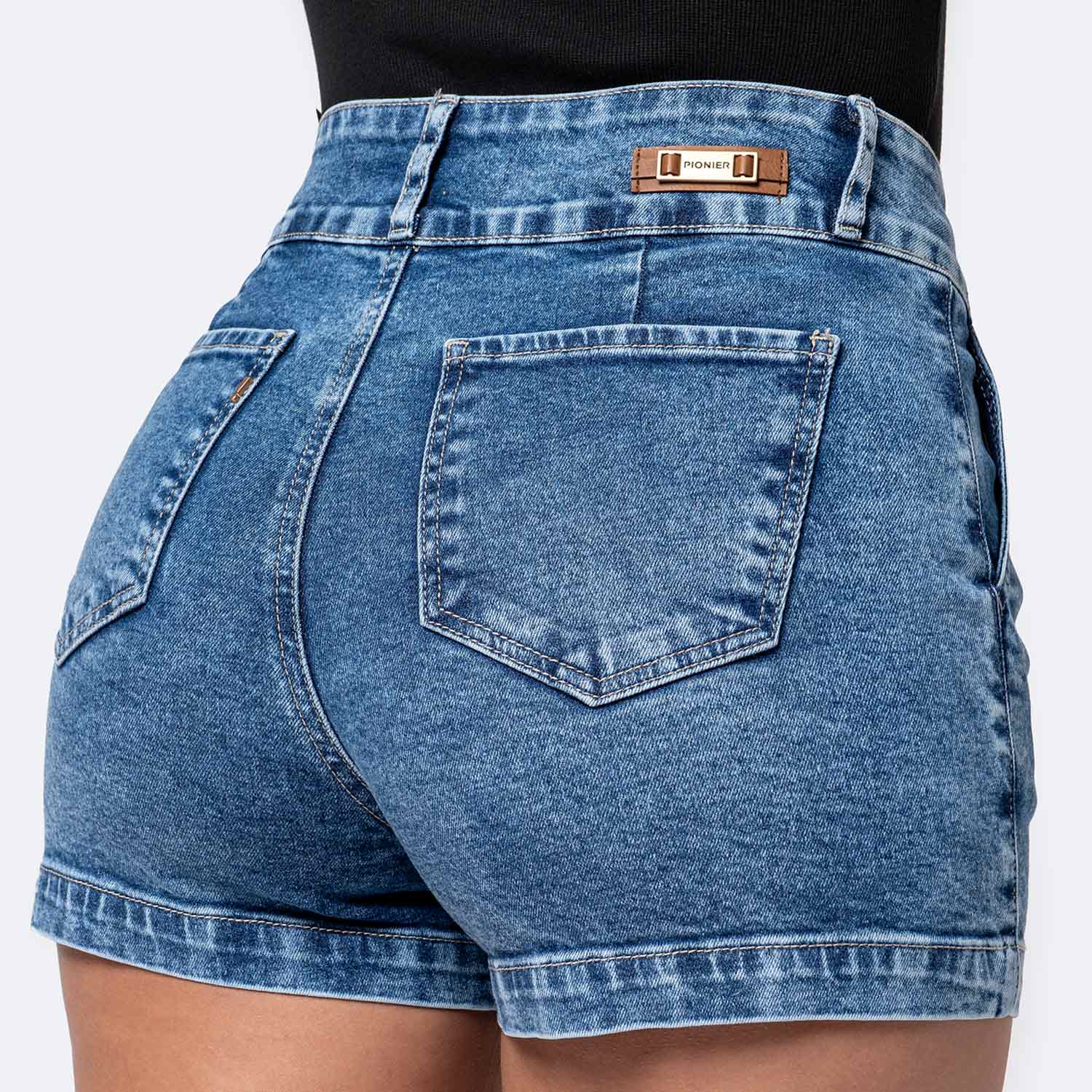 SHORT DENIM STRETCH MUJER PIONIER ZERYL - 4