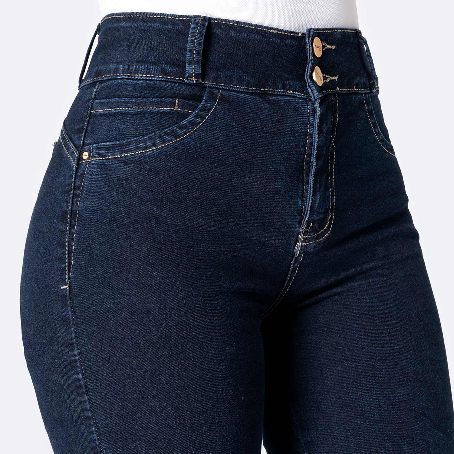 PANTALÓN JEAN DENIM STRETCH MUJER PIONIER LARISSA - 3