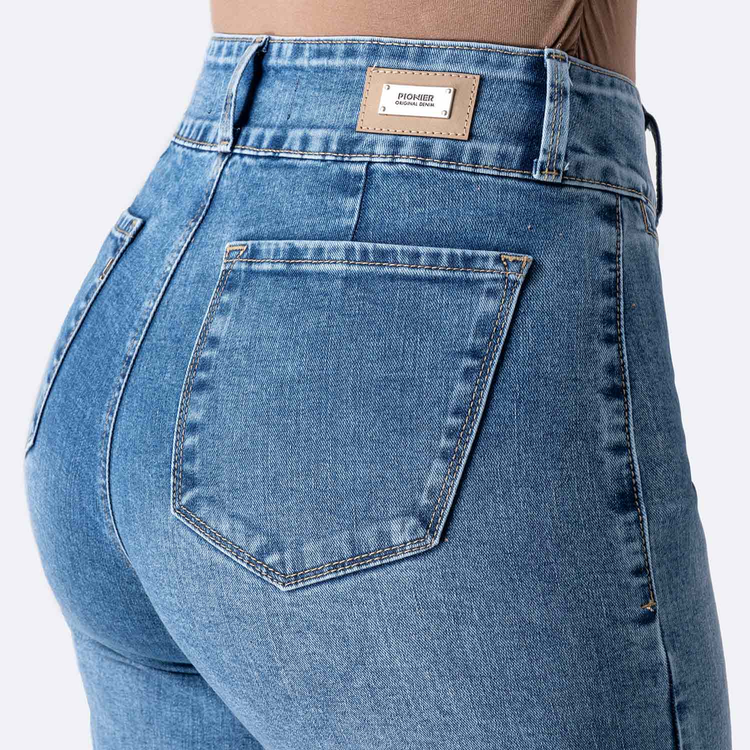 PANTALÓN JEAN DENIM STRETCH MUJER PIONIER ELINAH - 4