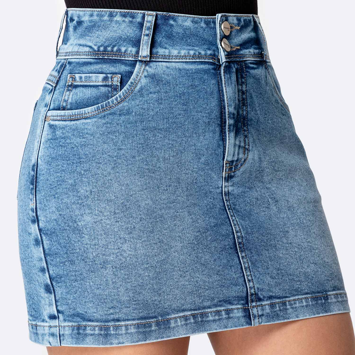 FALDA DENIM STRETCH MUJER PIONIER KAORHI - 3