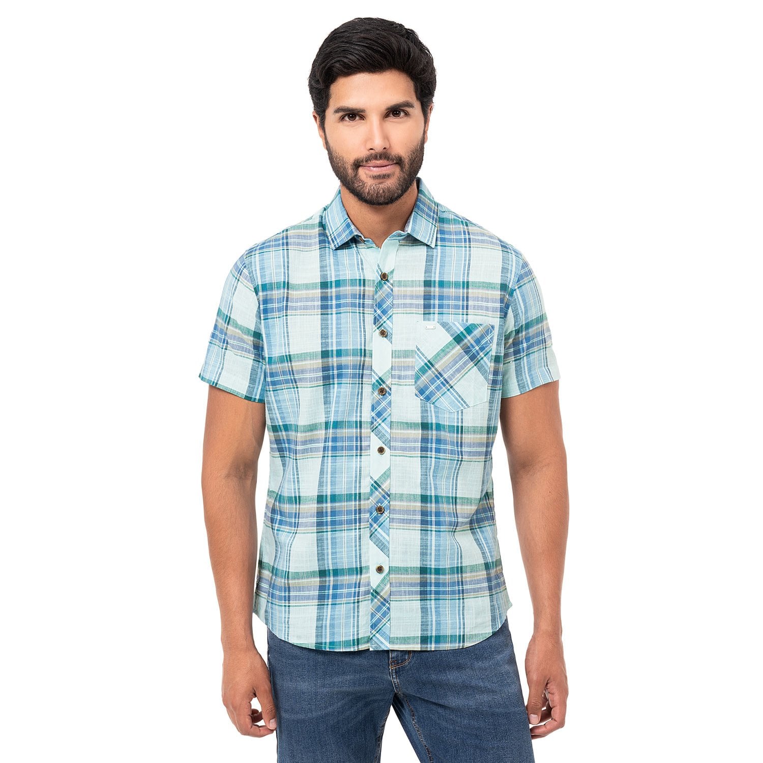 CAMISA CUADROS HOMBRE PIONIER LARSEN C-MC - 1