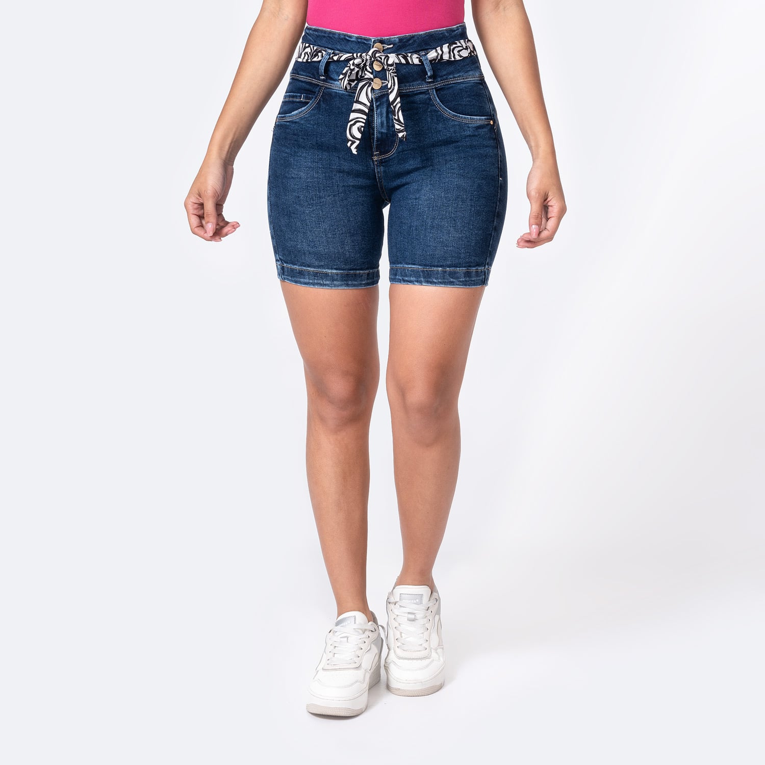 SHORT SNICKER DENIM STRETCH MUJER PIONIER STEIZI - 1