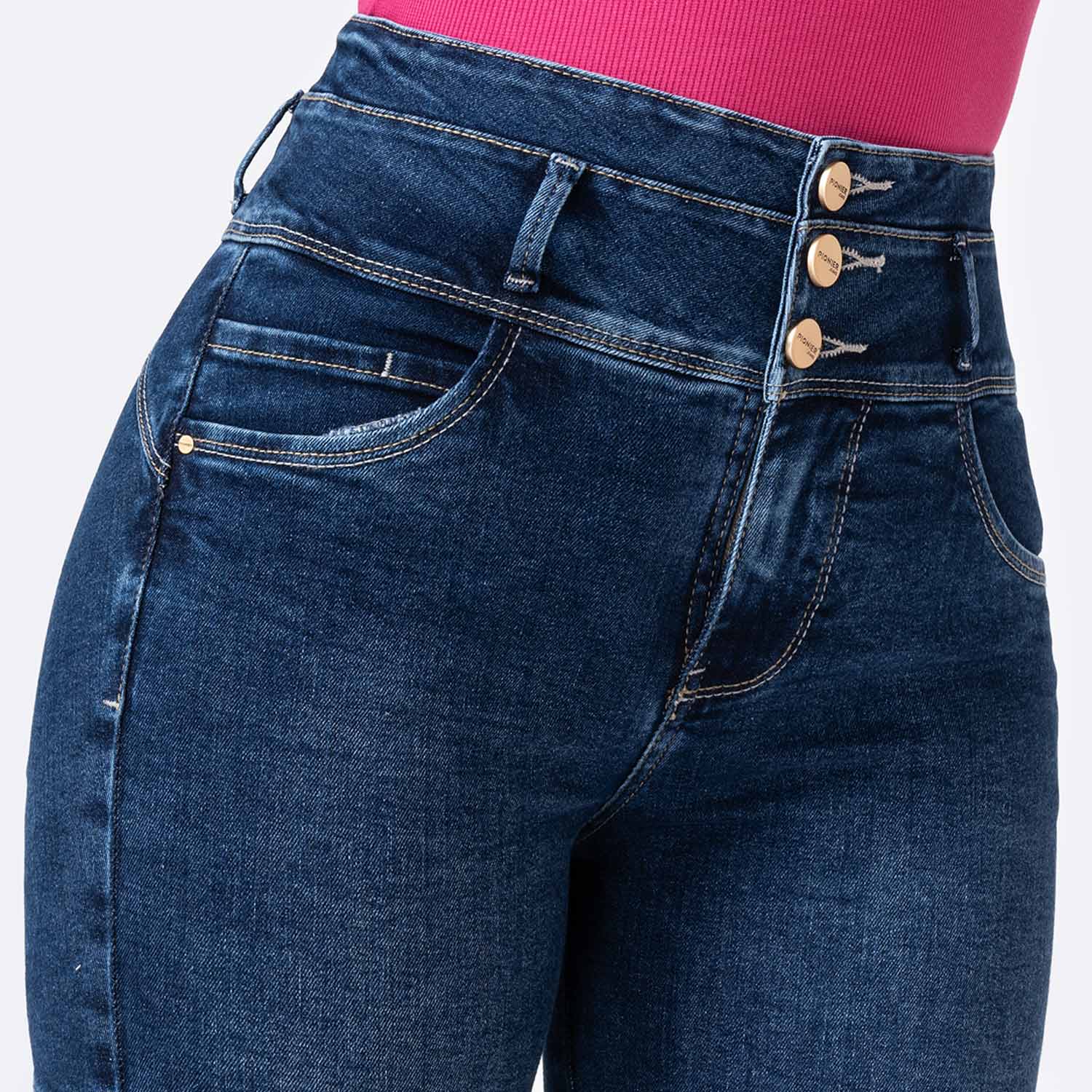 SHORT SNICKER DENIM STRETCH MUJER PIONIER STEIZI - 3