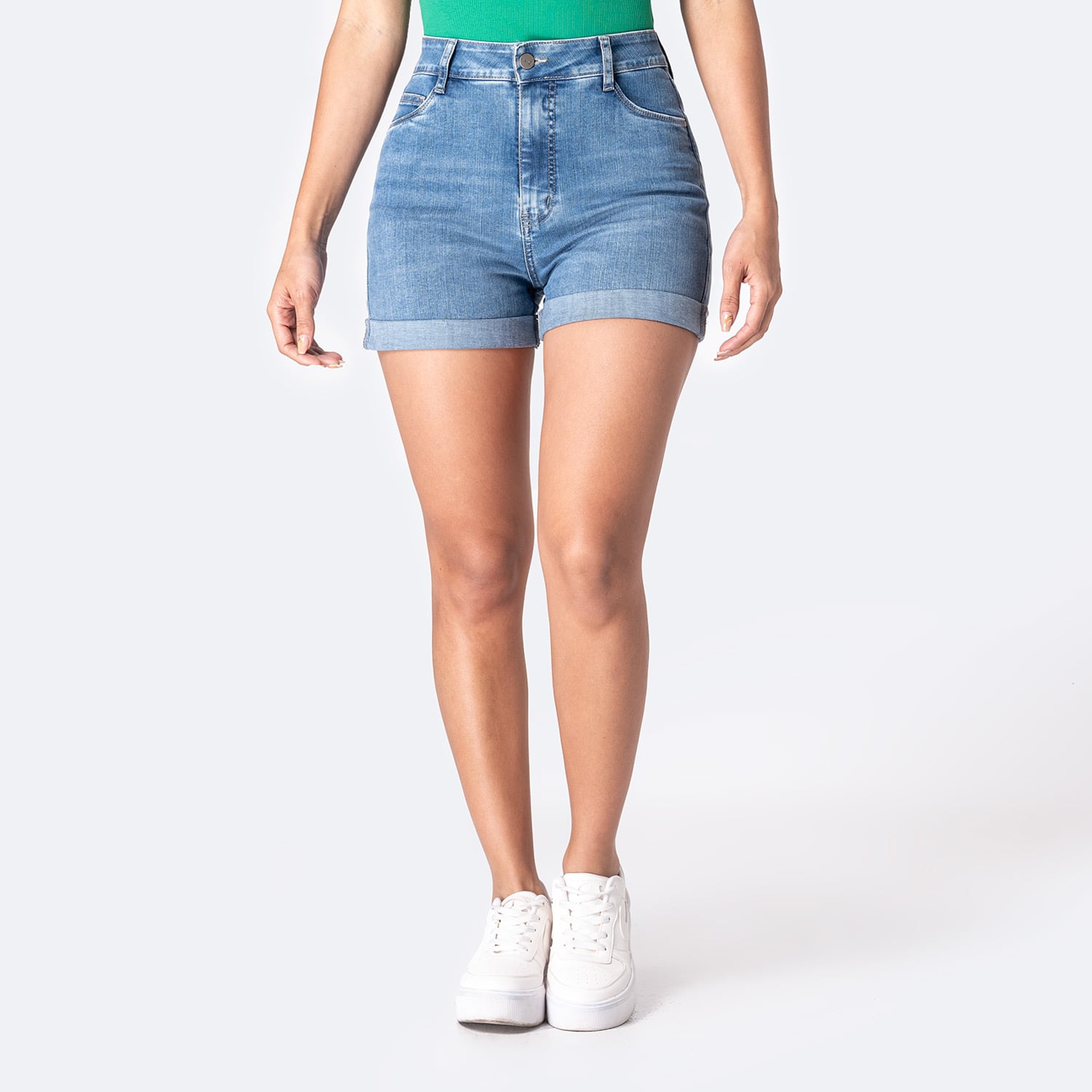 SHORT DENIM STRETCH MUJER PIONIER MARIHAM - 1