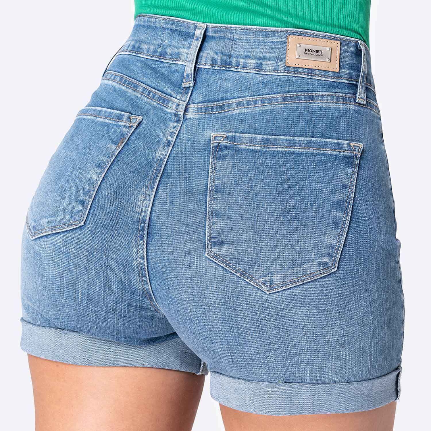 SHORT DENIM STRETCH MUJER PIONIER MARIHAM - 4
