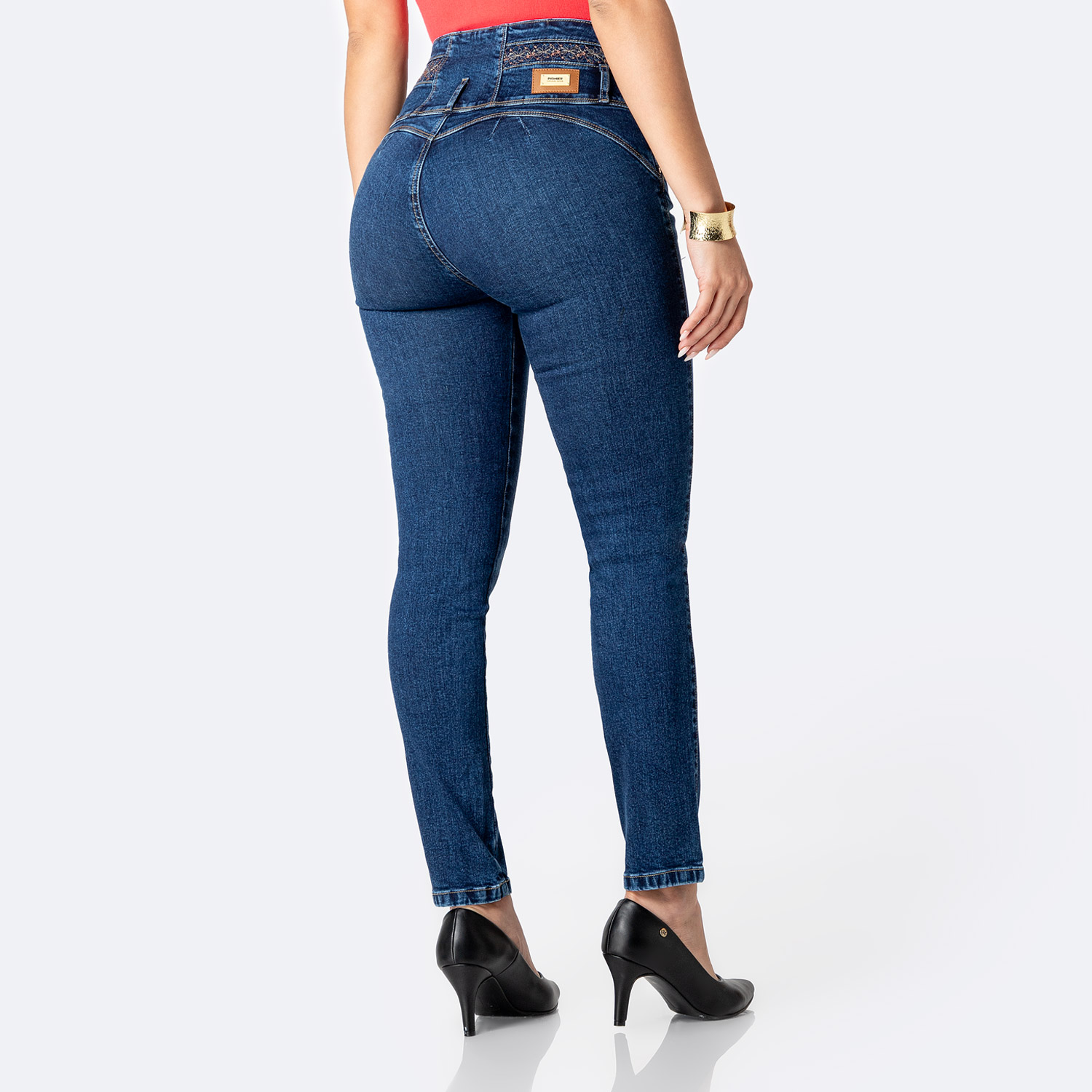 PANTALÓN JEAN SEMIPITILLO DENIM STRETCH MUJER PIONIER GENNESIS - 2