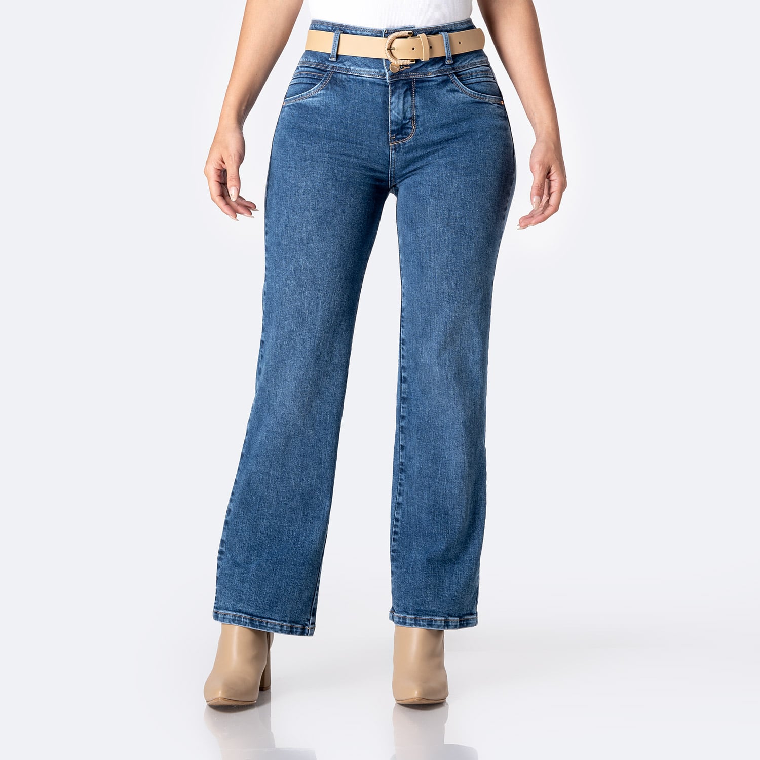 PANTALÓN JEAN DENIM STRETCH MUJER PIONIER ELVANIA - 1