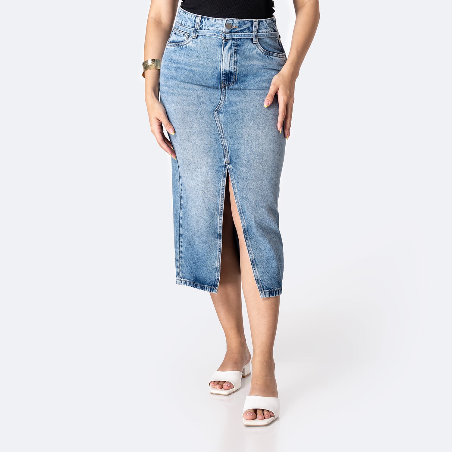 FALDA DENIM MUJER PIONIER MADHALENA - 1