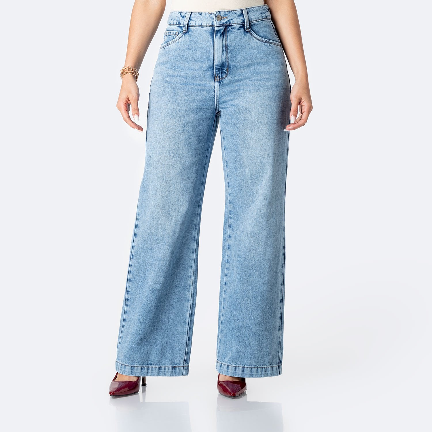 PANTALÓN JEAN DENIM STRETCH MUJER PIONIER KASANNDRA - 1