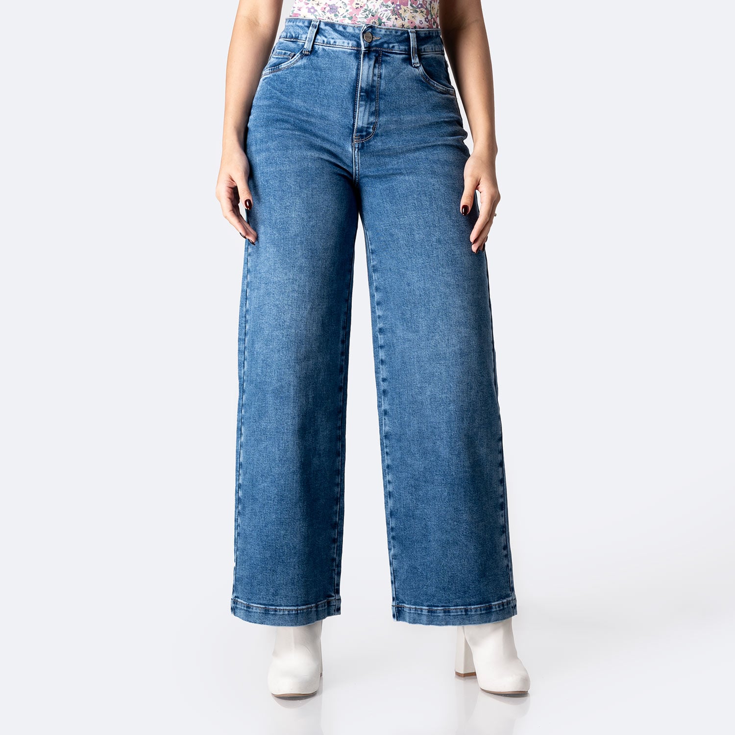 PANTALÓN JEAN DENIM STRETCH MUJER PIONIER LARAAH - 1