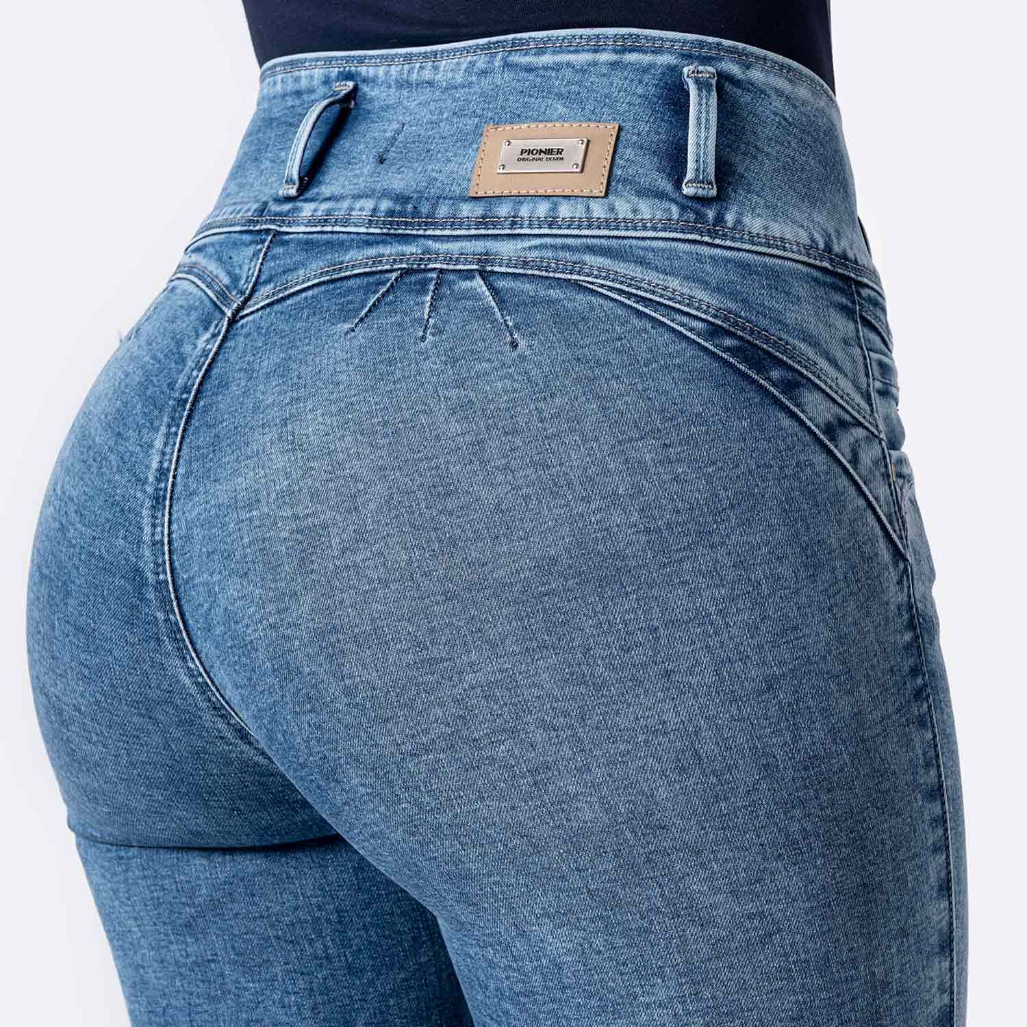 PANTALÓN JEAN DENIM STRETCH MUJER PIONIER ITSA - 4