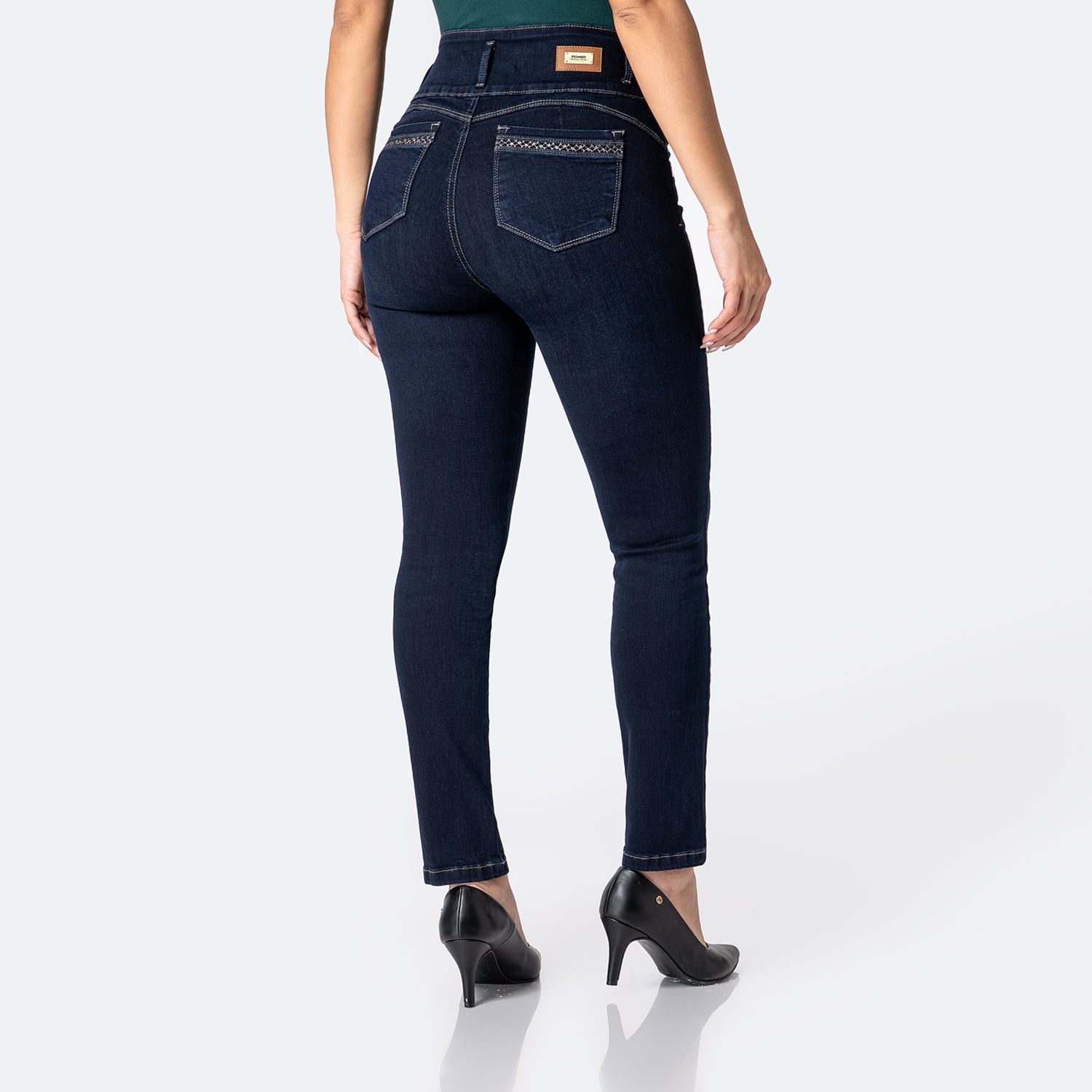 PANTALÓN JEAN SEMIPITILLO DENIM STRETCH MUJER PIONIER YUNARA - 2