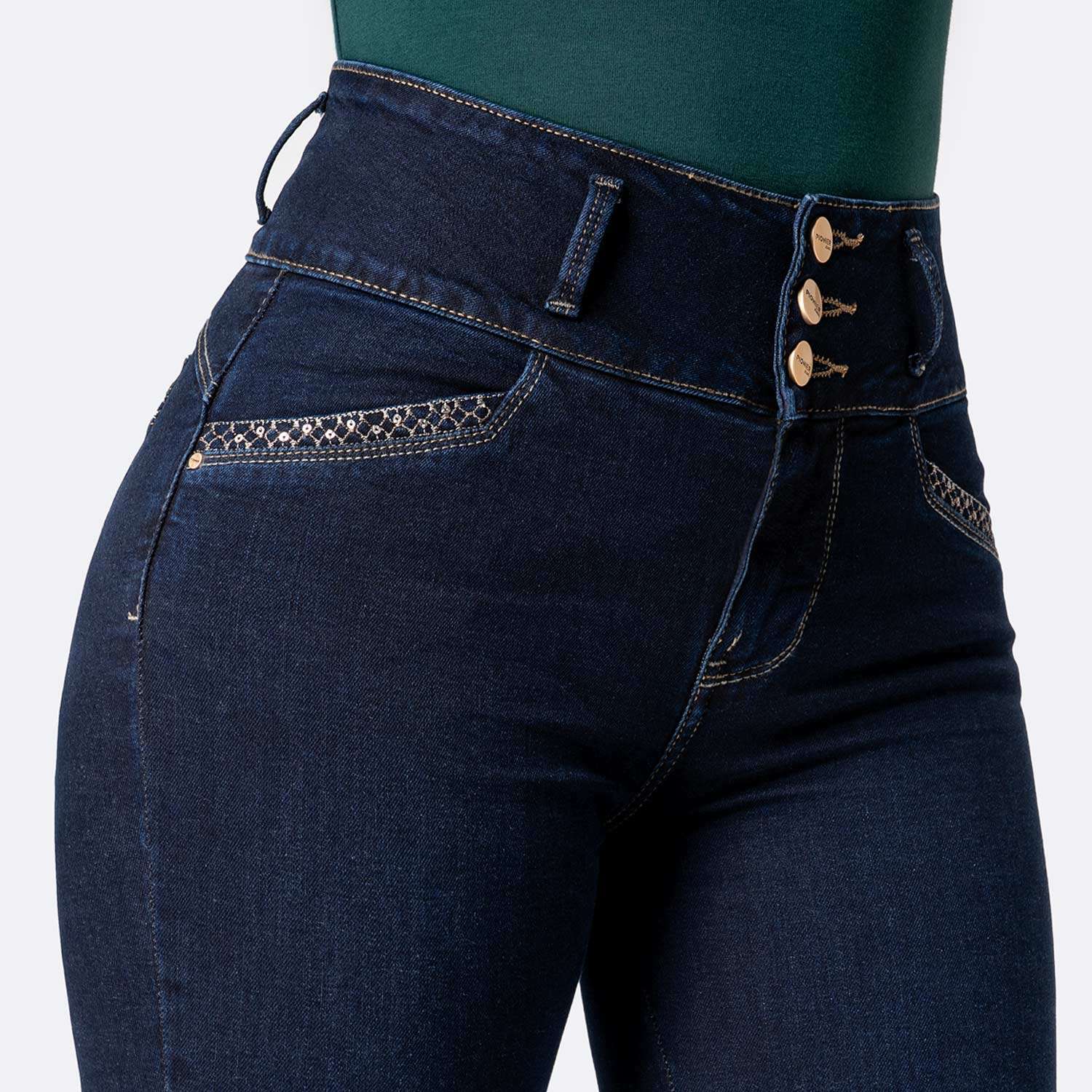 PANTALÓN JEAN SEMIPITILLO DENIM STRETCH MUJER PIONIER YUNARA - 3