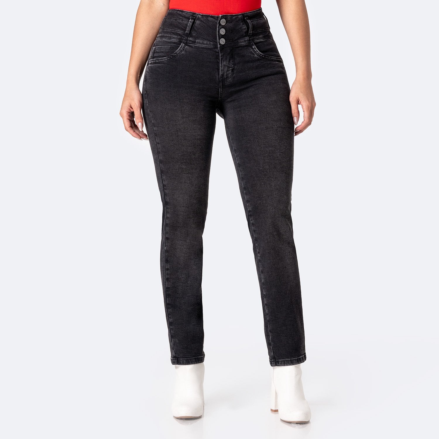 PANTALÓN JEAN DENIM STRETCH MUJER PIONIER AINNA - 1