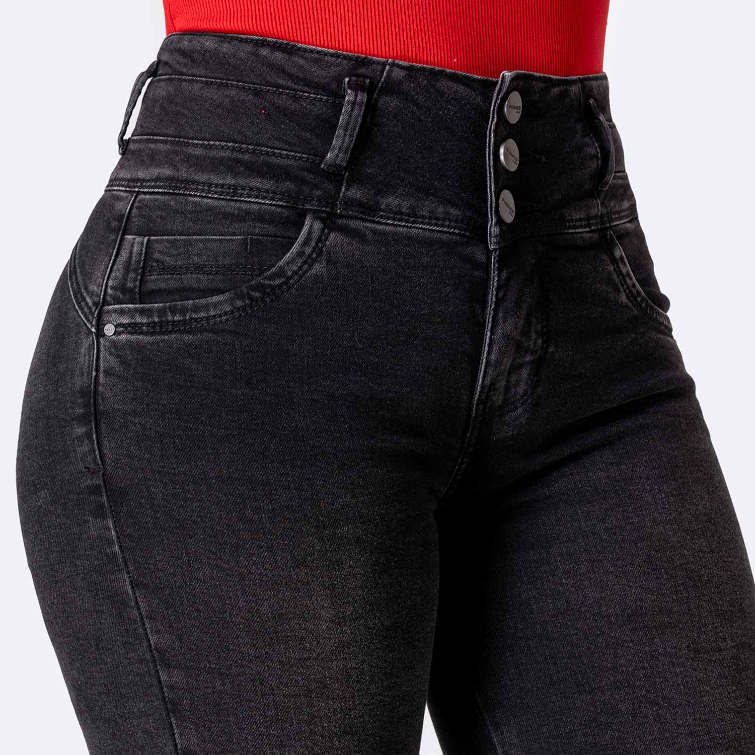 PANTALÓN JEAN DENIM STRETCH MUJER PIONIER AINNA - 3